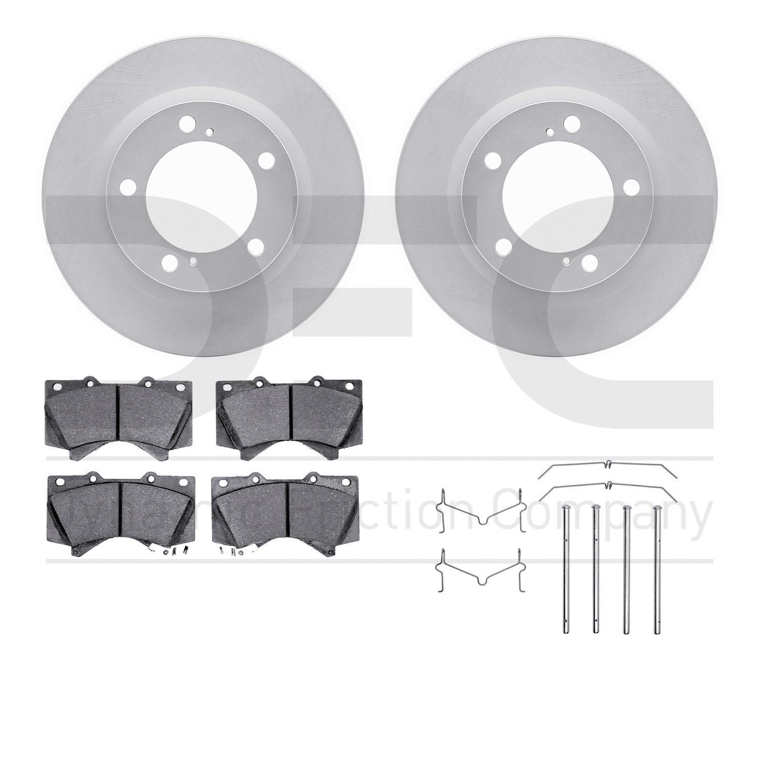 DFC GEOSPEC Coated Rotor- HD Brake Pad - Hardware