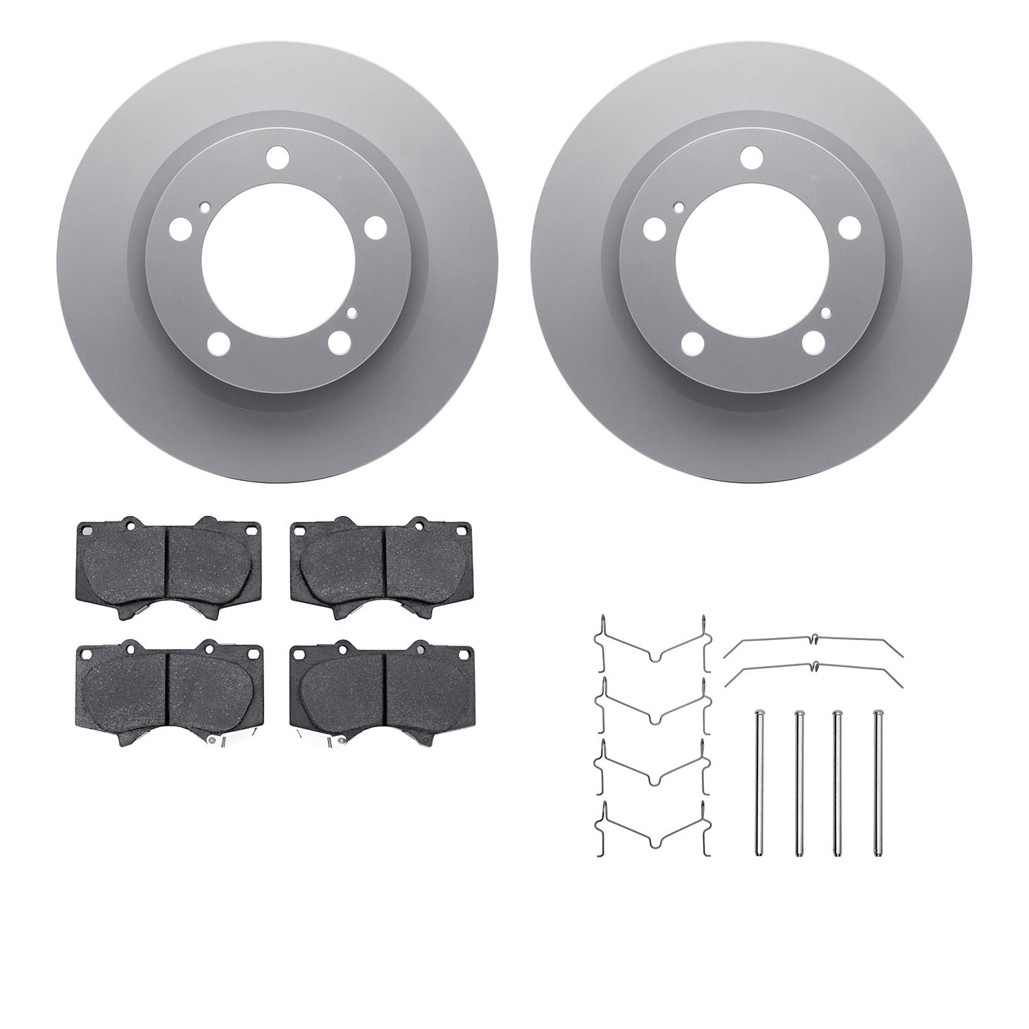 DFC GEOSPEC Coated Rotor- HD Brake Pad - Hardware