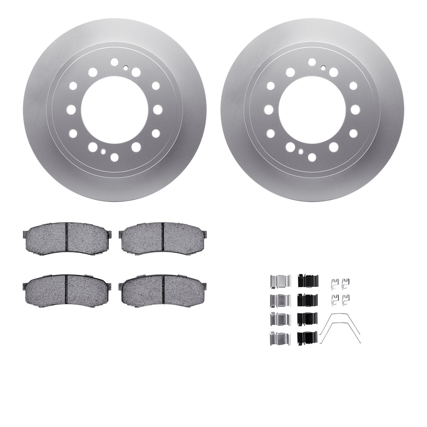 DFC GEOSPEC Coated Rotor- HD Brake Pad - Hardware