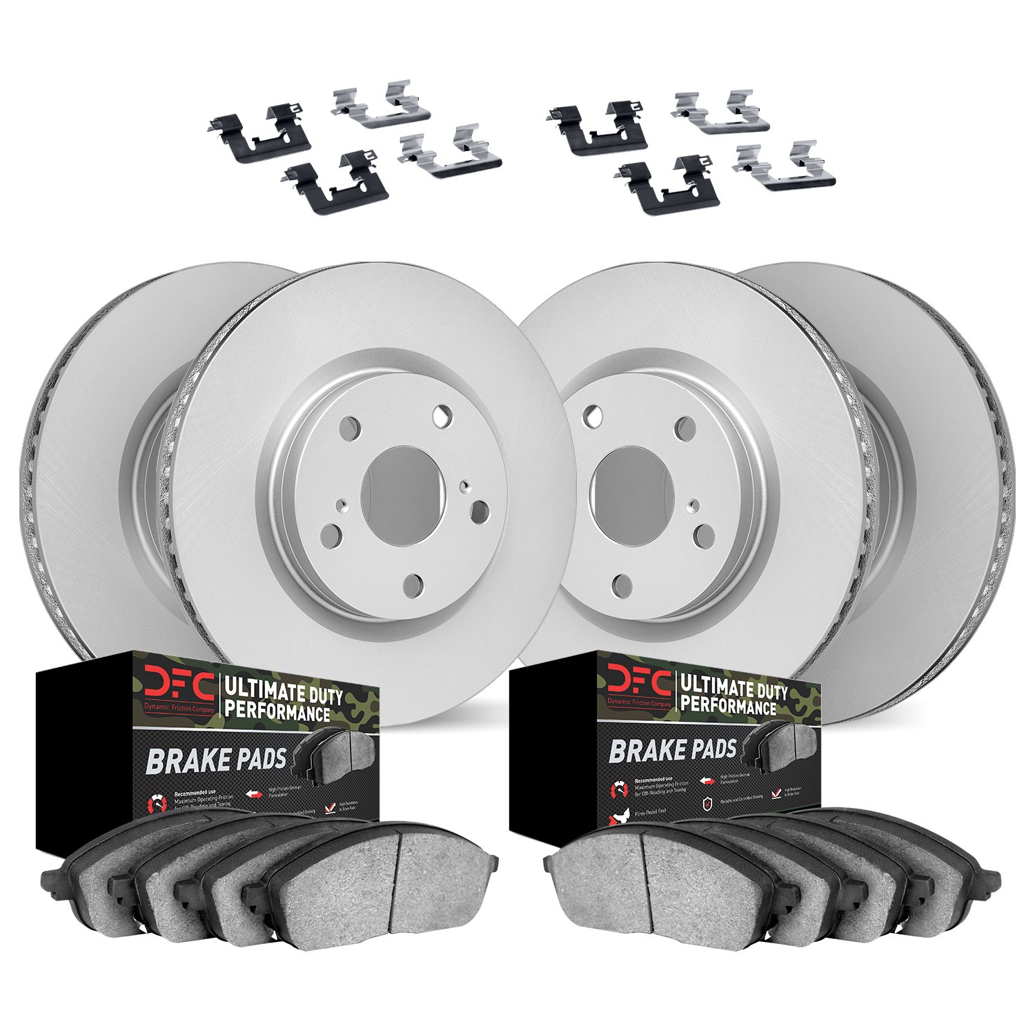DFC GEOSPEC Coated Rotor- HD Brake Pad - Hardware