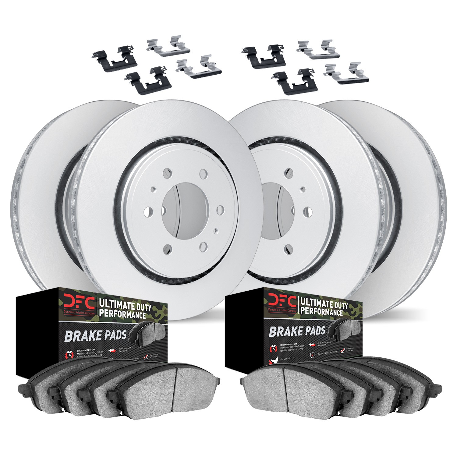 DFC GEOSPEC Coated Rotor- HD Brake Pad - Hardware