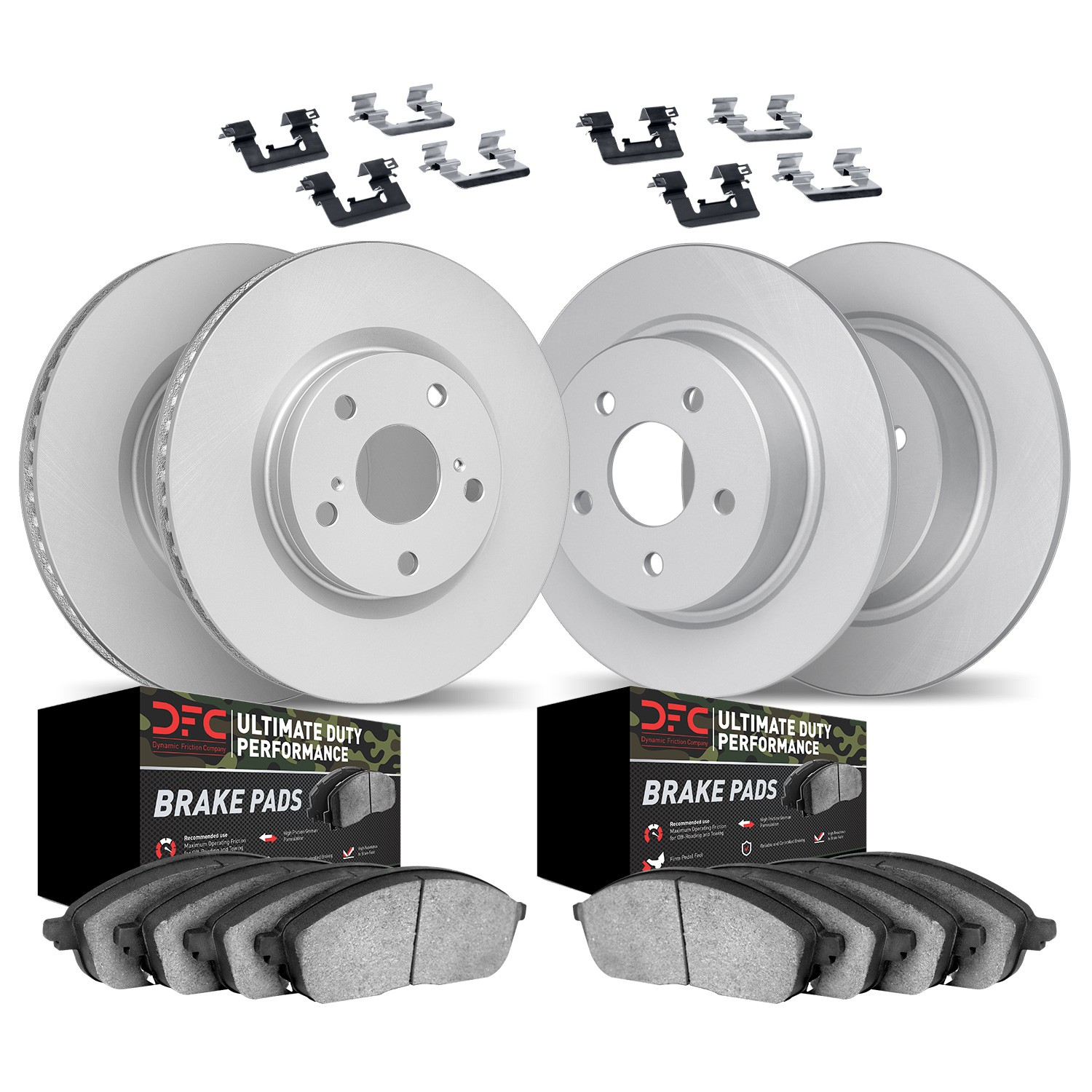 DFC GEOSPEC Coated Rotor- HD Brake Pad - Hardware
