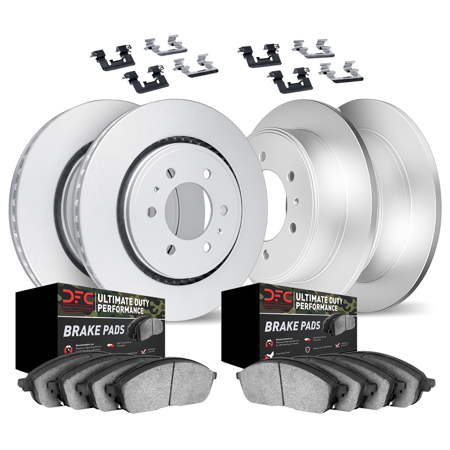 DFC GEOSPEC Coated Rotor- HD Brake Pad - Hardware