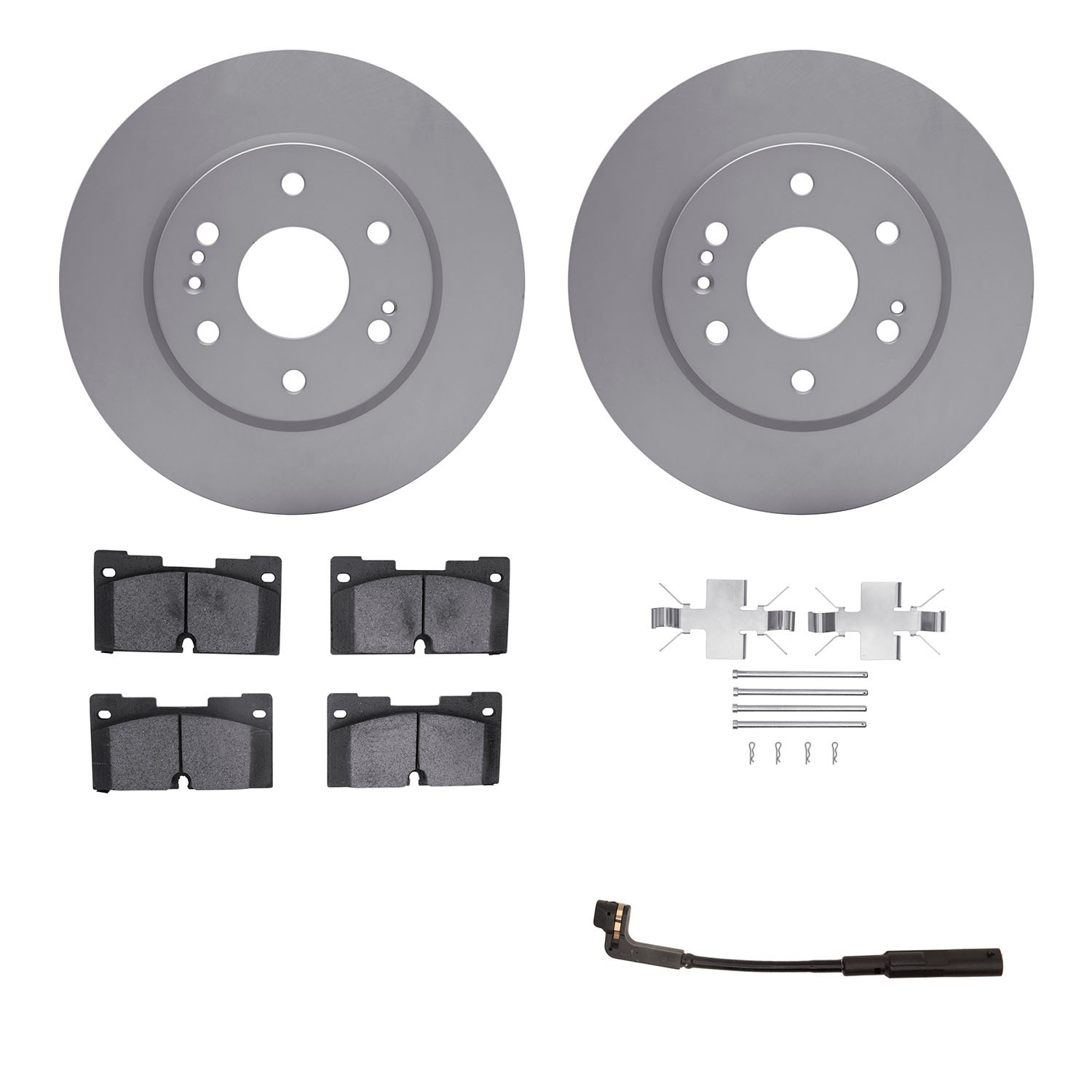 DFC GEOSPEC Coated Rotor- HD Brake Pad - Hardware and Sensor