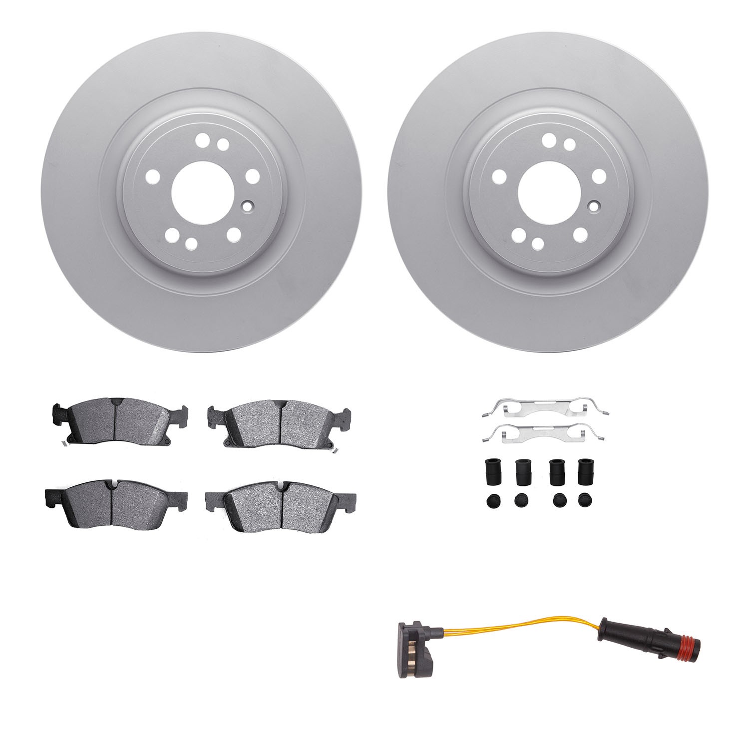 DFC GEOSPEC Coated Rotor- HD Brake Pad - Hardware and Sensor