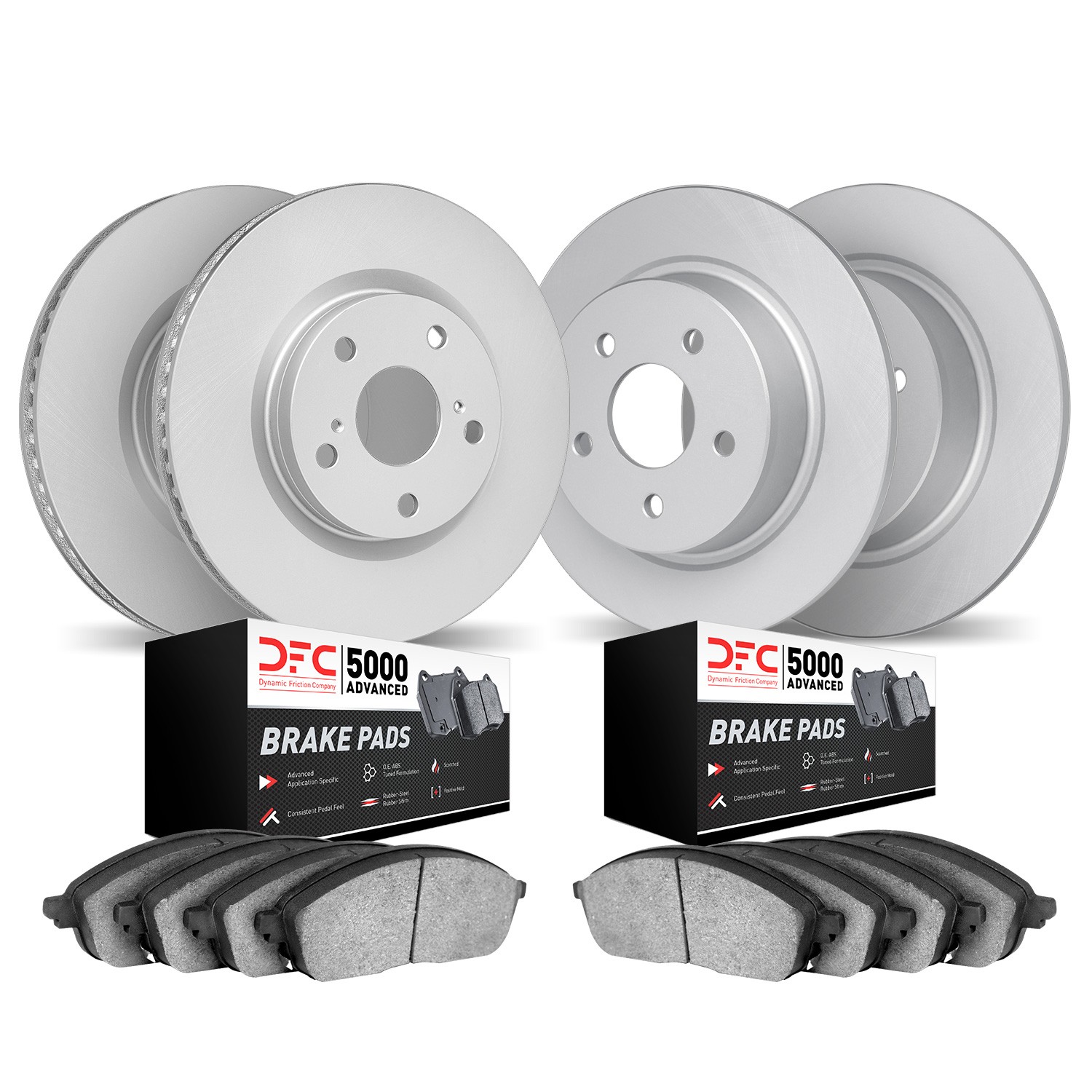 DFC Geospec Rotors with 5000 Advanced Brake Pads