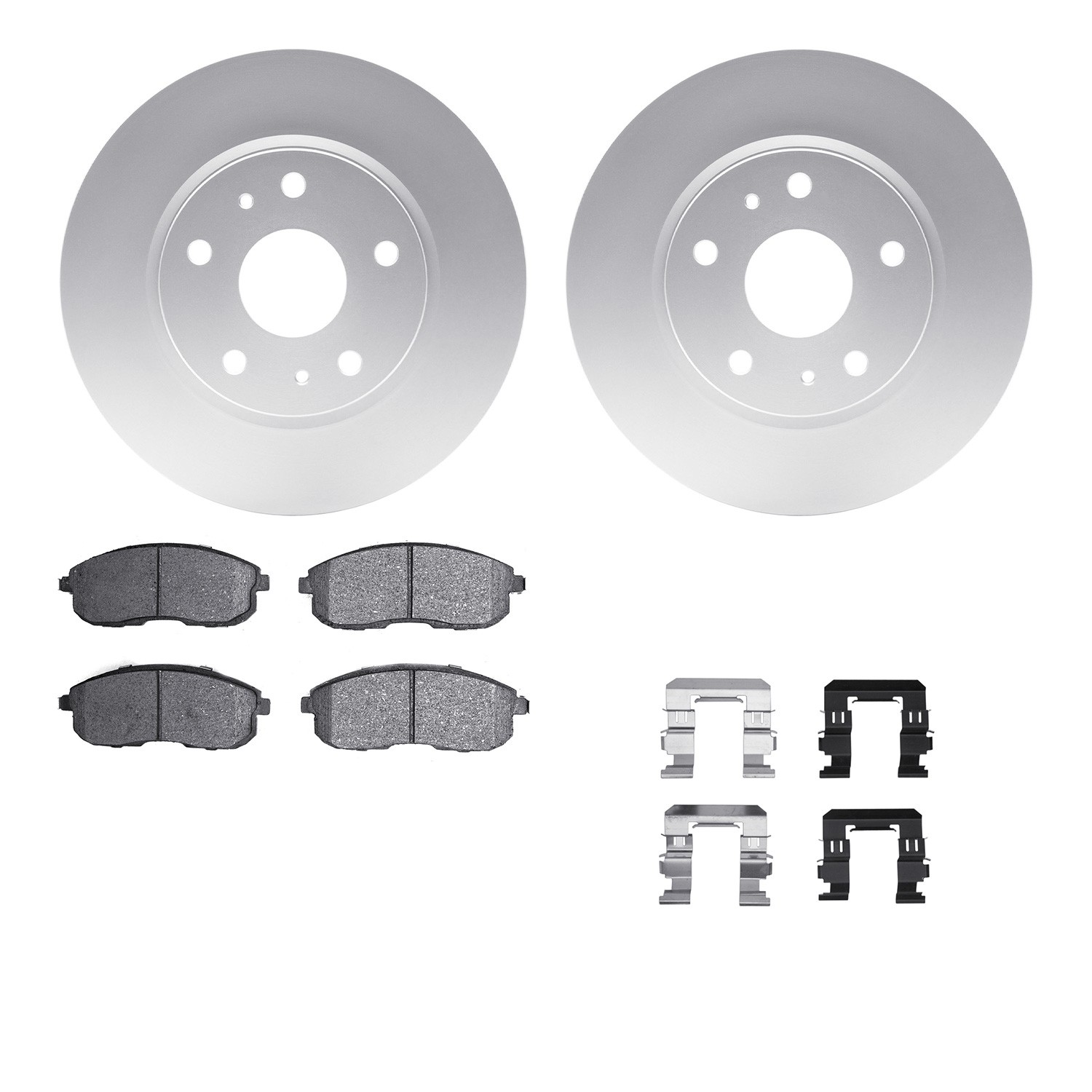 DFC GEOSPEC Coated Rotors with 5000 Brake Pads - Ceramic and Hardware