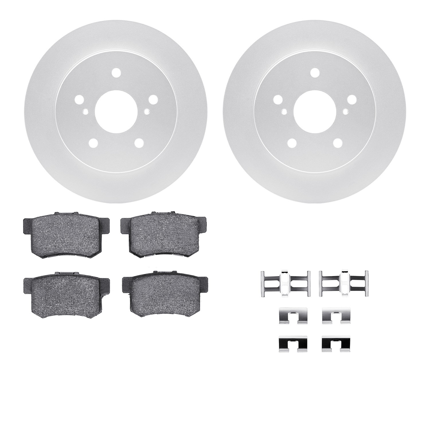 DFC GEOSPEC Coated Rotors with 5000 Brake Pads - Ceramic and Hardware