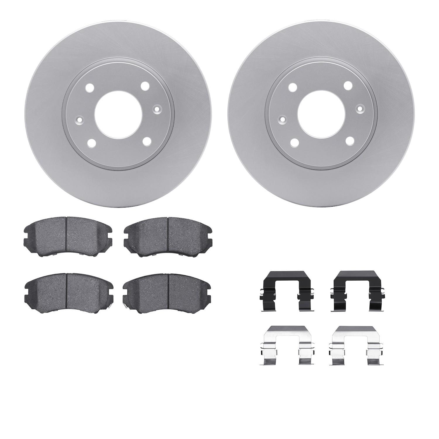 DFC GEOSPEC Coated Rotors with 5000 Brake Pads - Ceramic and Hardware