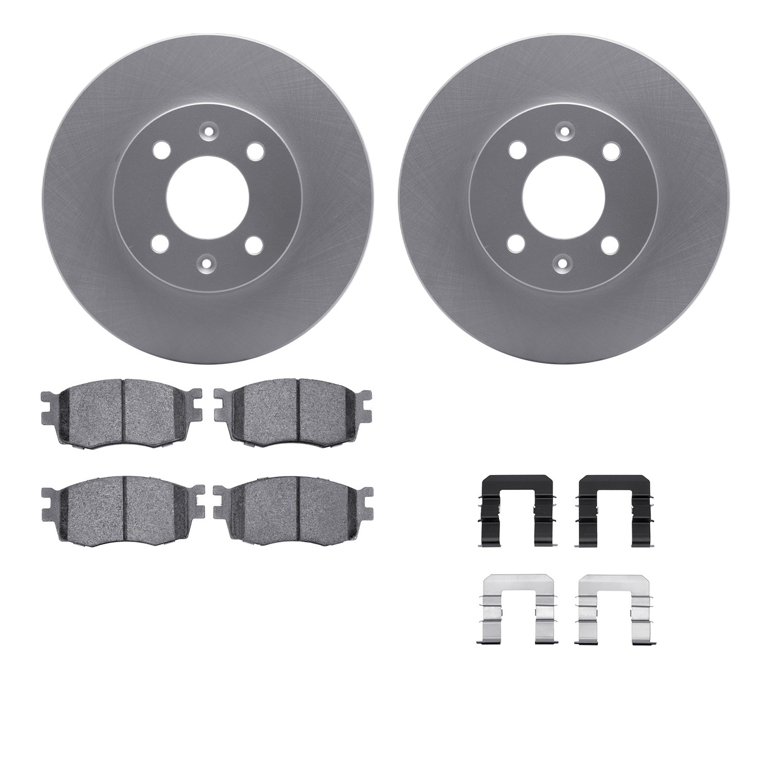 DFC GEOSPEC Coated Rotors with 5000 Brake Pads - Ceramic and Hardware