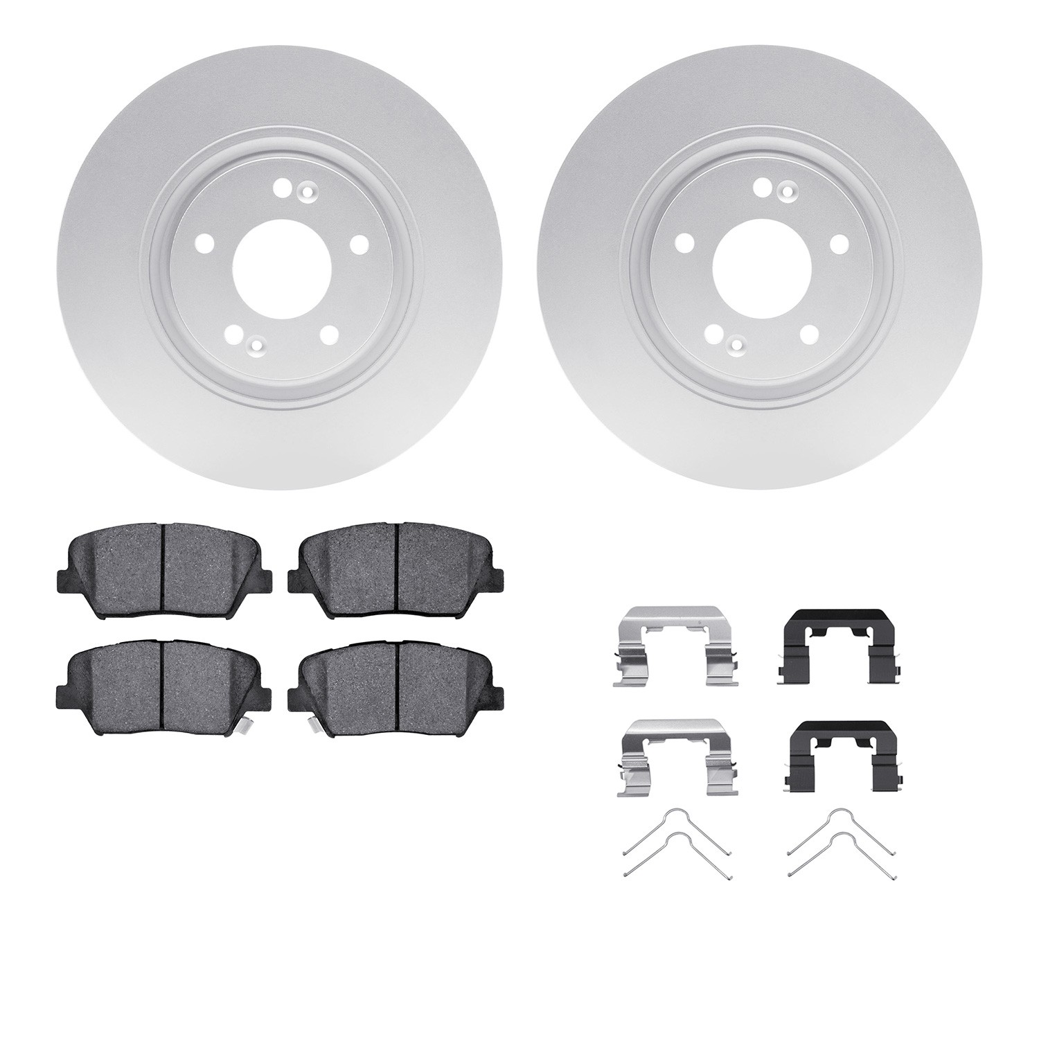 DFC GEOSPEC Coated Rotors with 5000 Brake Pads - Ceramic and Hardware