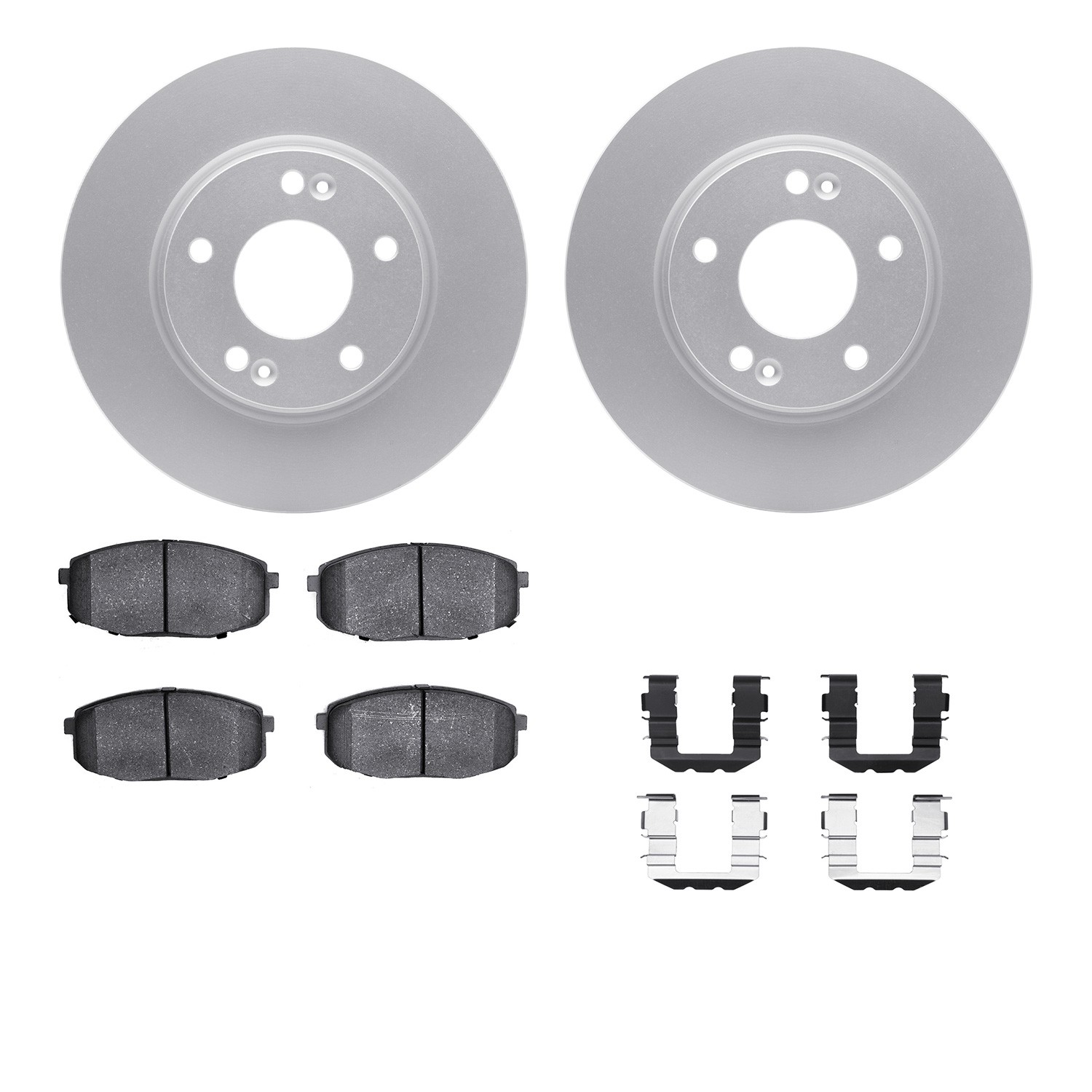 DFC GEOSPEC Coated Rotors with 5000 Brake Pads - Ceramic and Hardware