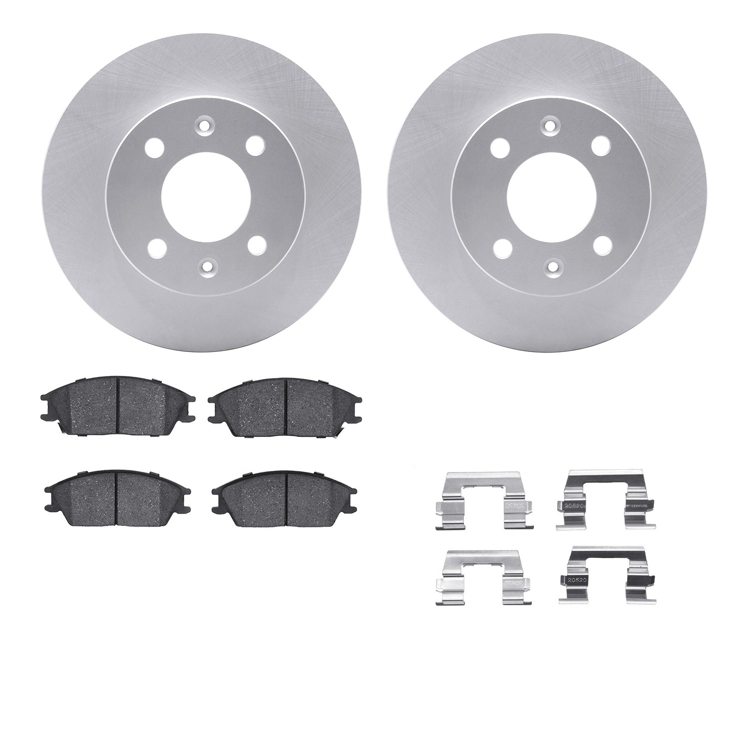 DFC GEOSPEC Coated Rotors with 5000 Brake Pads - Ceramic and Hardware