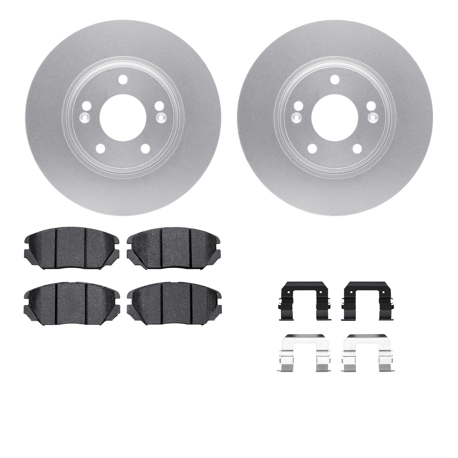DFC GEOSPEC Coated Rotors with 5000 Brake Pads - Ceramic and Hardware