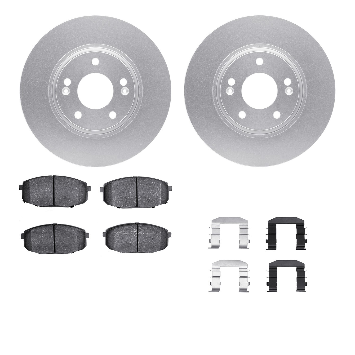 DFC GEOSPEC Coated Rotors with 5000 Brake Pads - Ceramic and Hardware