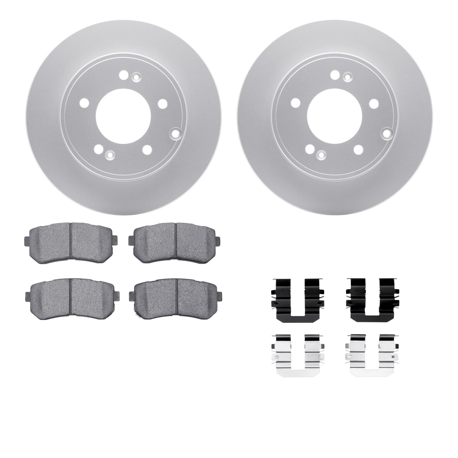 DFC GEOSPEC Coated Rotors with 5000 Brake Pads - Ceramic and Hardware