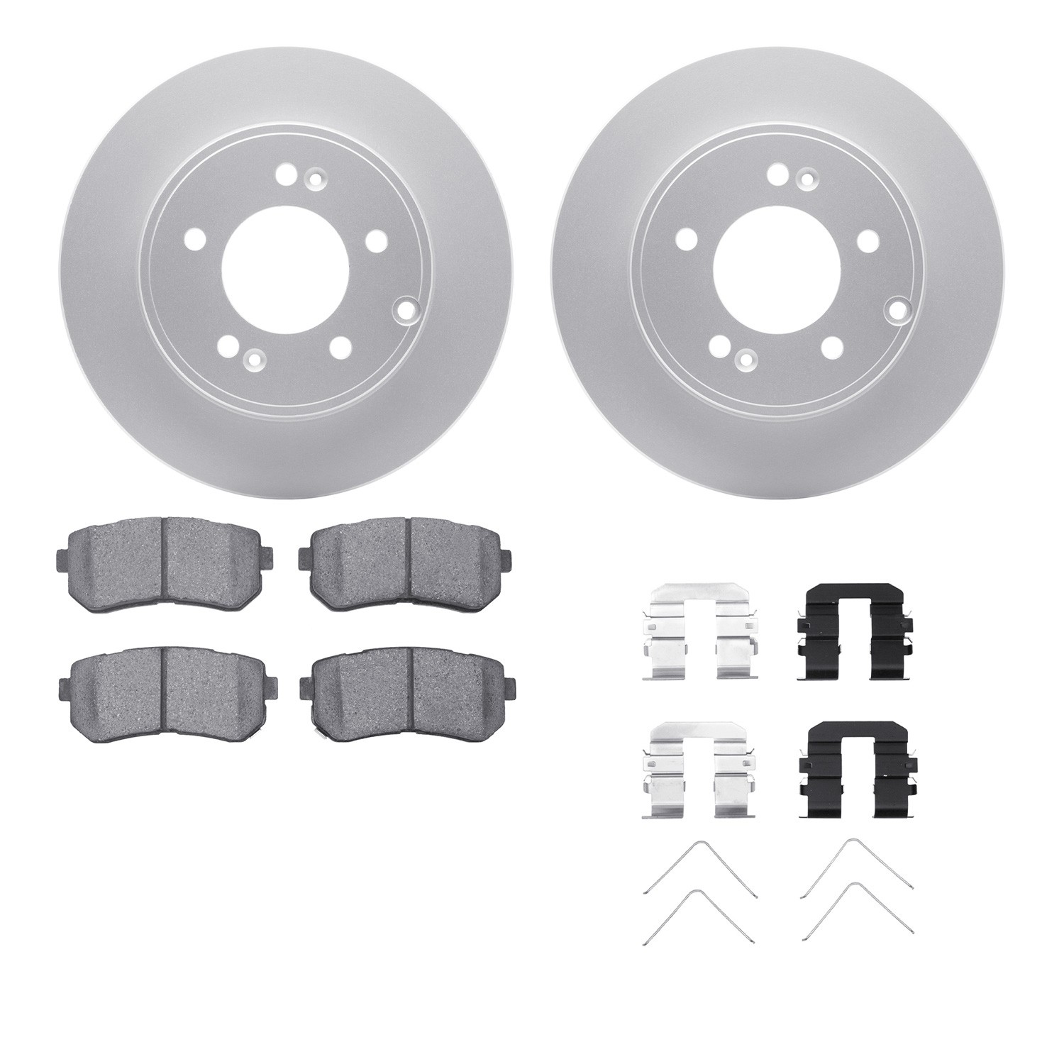DFC GEOSPEC Coated Rotors with 5000 Brake Pads - Ceramic and Hardware