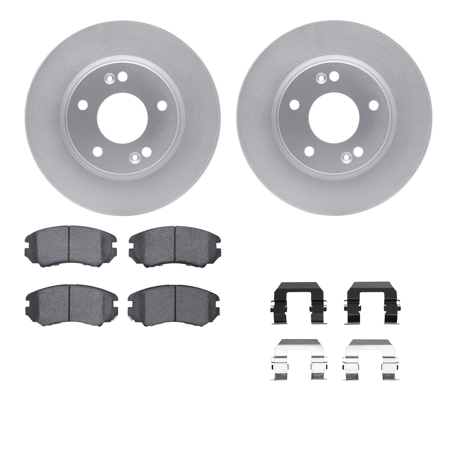 DFC GEOSPEC Coated Rotors with 5000 Brake Pads - Ceramic and Hardware