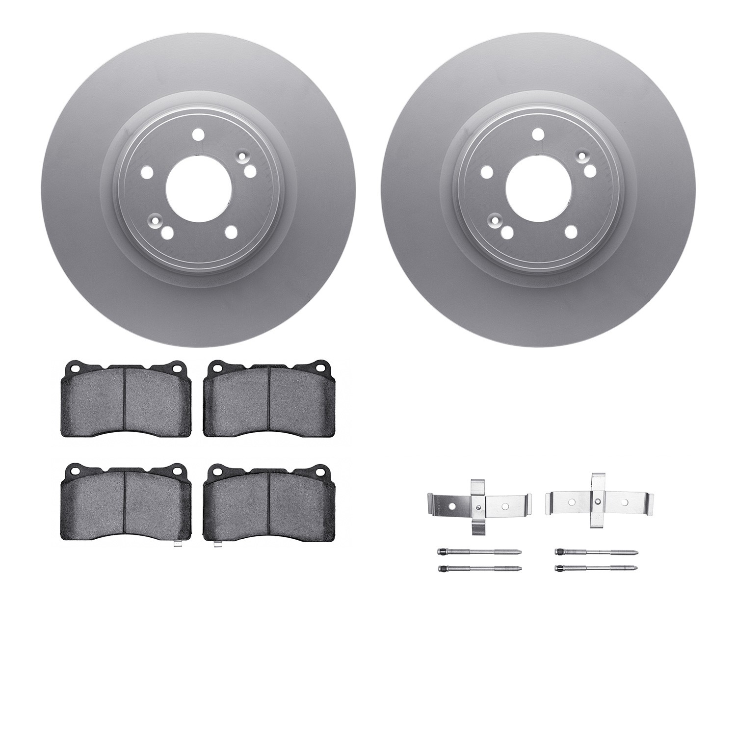 DFC GEOSPEC Coated Rotors with 5000 Brake Pads - Ceramic and Hardware