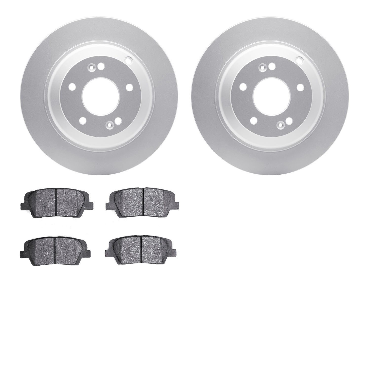 DFC GEOSPEC Coated Rotors with 5000 Brake Pads - Ceramic and Hardware