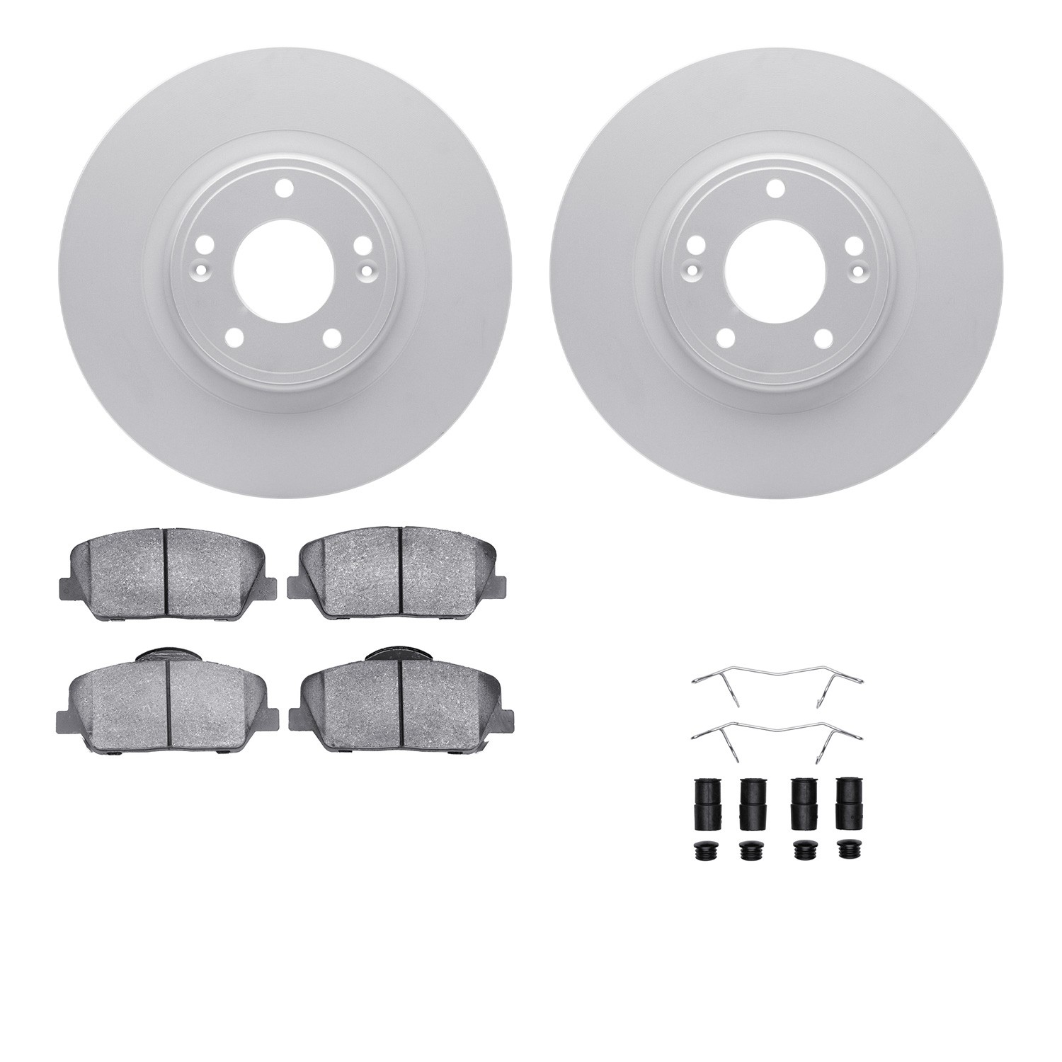 DFC GEOSPEC Coated Rotors with 5000 Brake Pads - Ceramic and Hardware