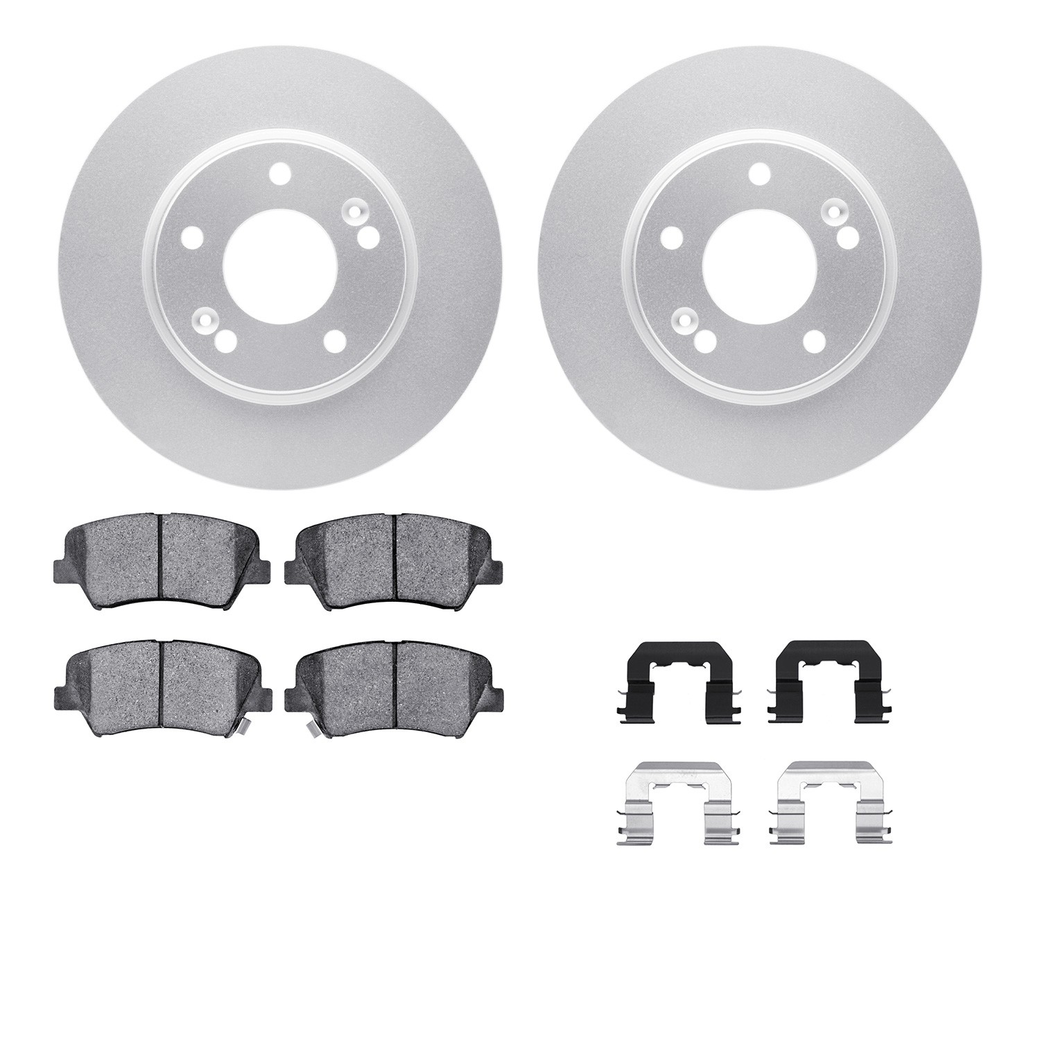 DFC GEOSPEC Coated Rotors with 5000 Brake Pads - Ceramic and Hardware