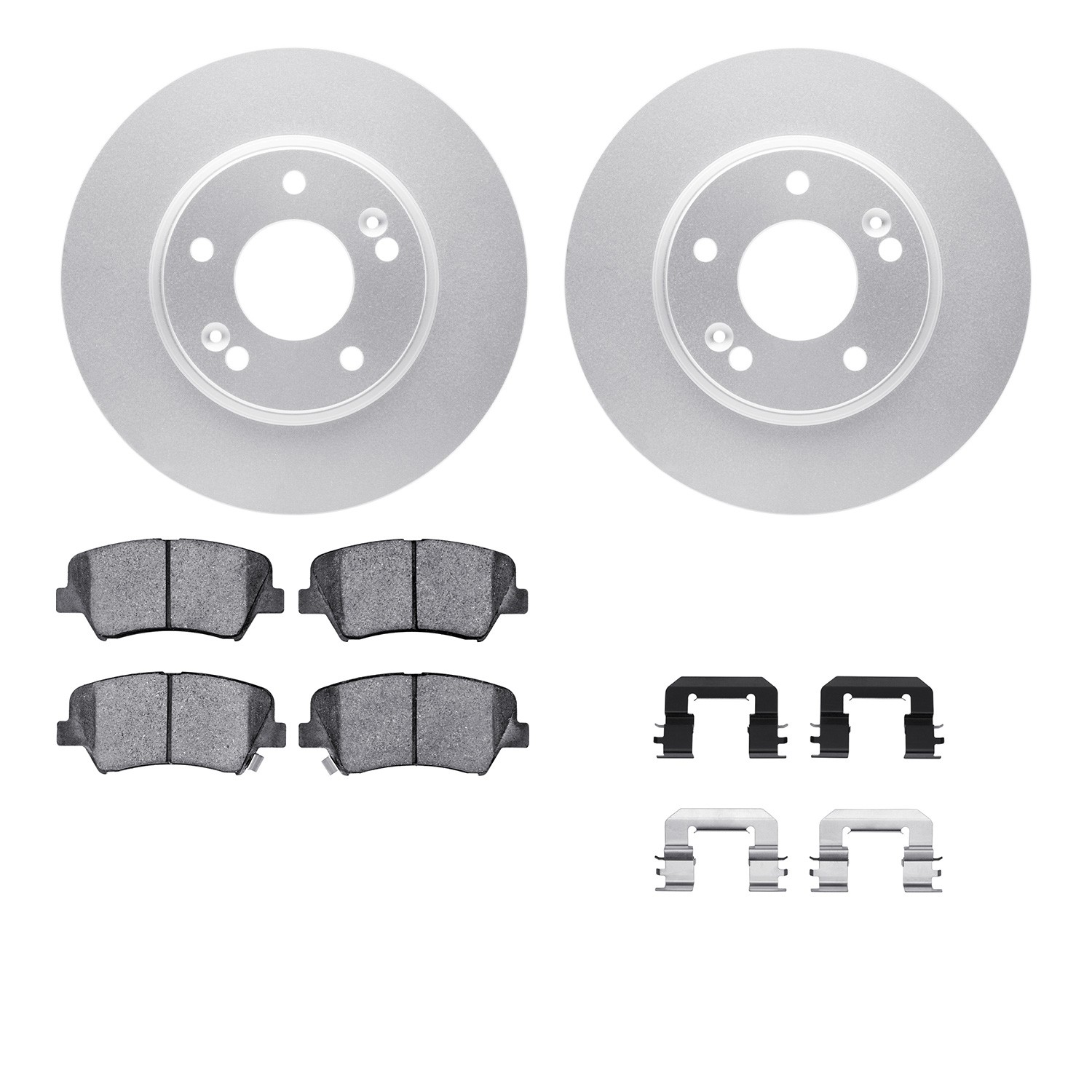 DFC GEOSPEC Coated Rotors with 5000 Brake Pads - Ceramic and Hardware