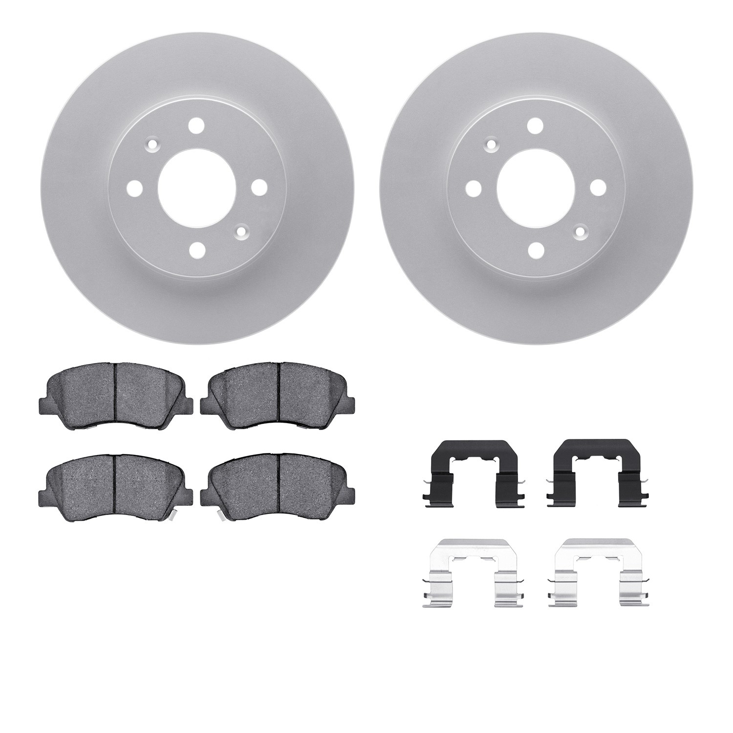 DFC GEOSPEC Coated Rotors with 5000 Brake Pads - Ceramic and Hardware