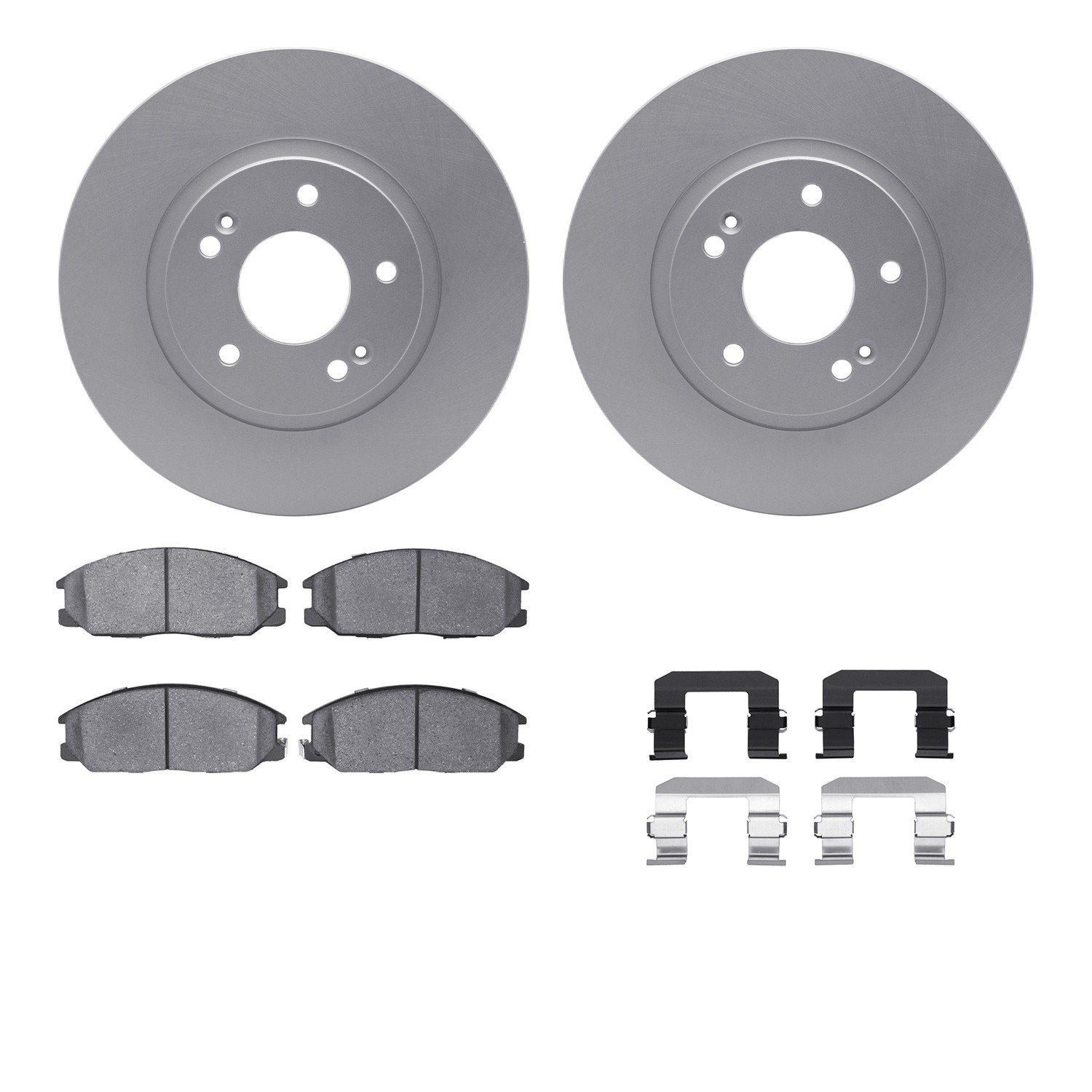 DFC GEOSPEC Coated Rotors with 5000 Brake Pads - Ceramic and Hardware