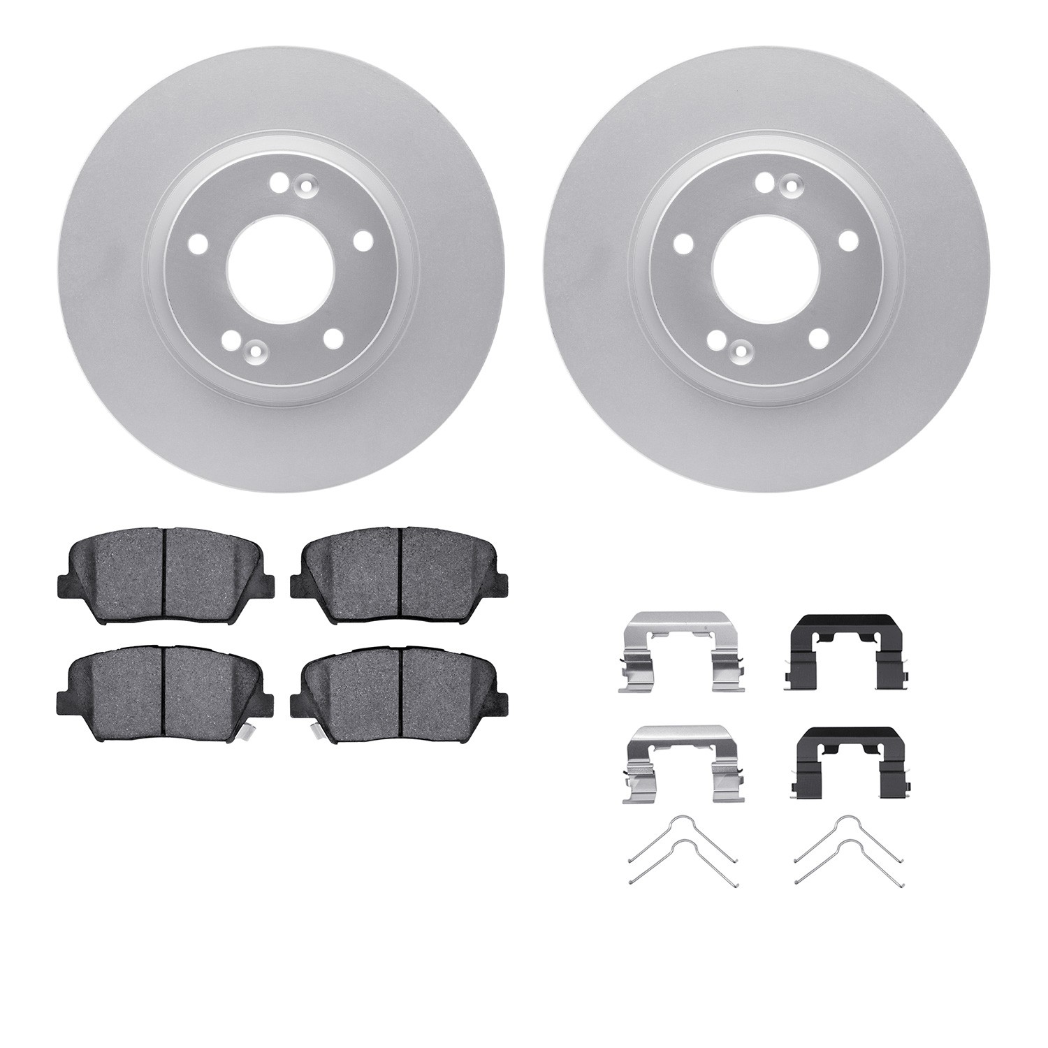 DFC GEOSPEC Coated Rotors with 5000 Brake Pads - Ceramic and Hardware