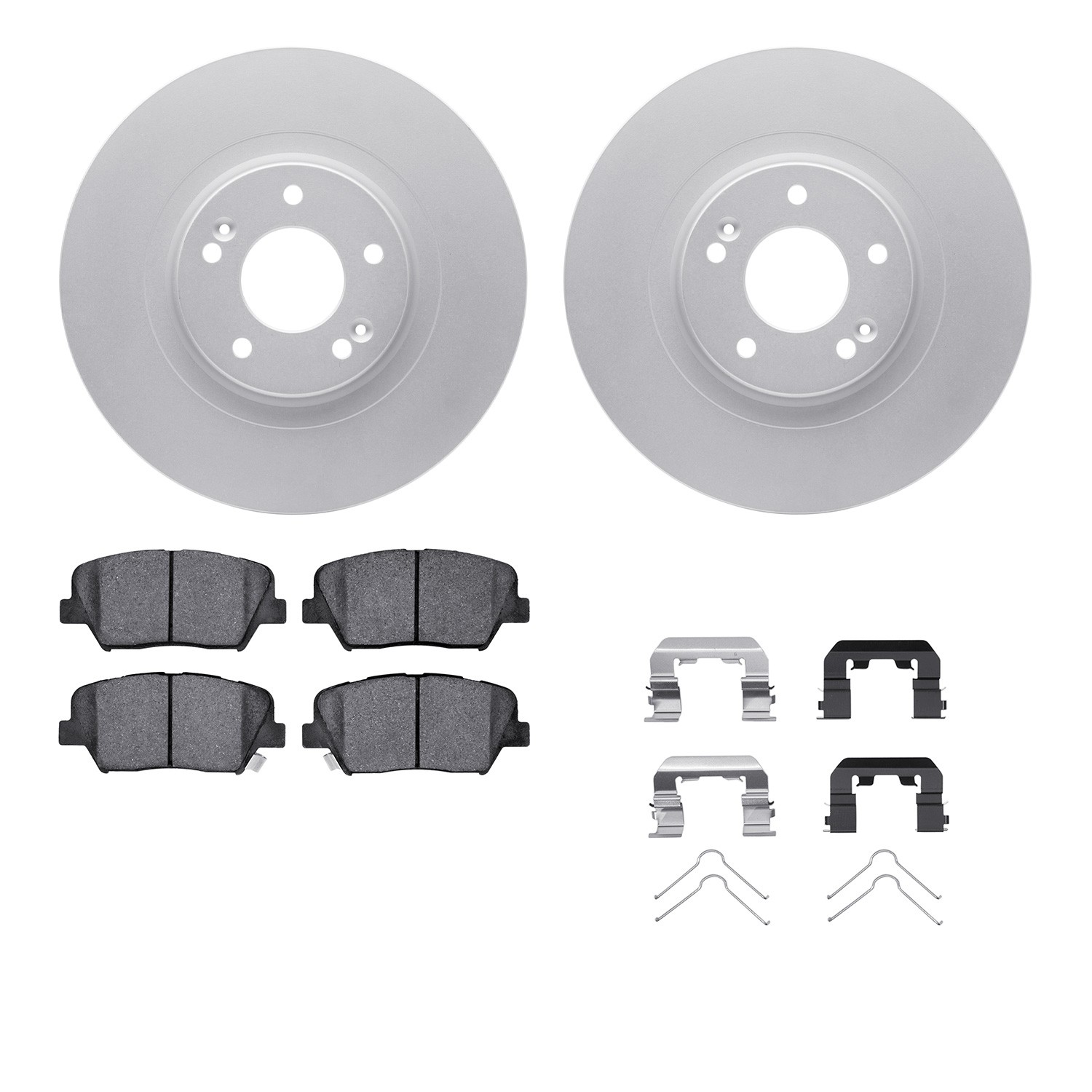 DFC GEOSPEC Coated Rotors with 5000 Brake Pads - Ceramic and Hardware