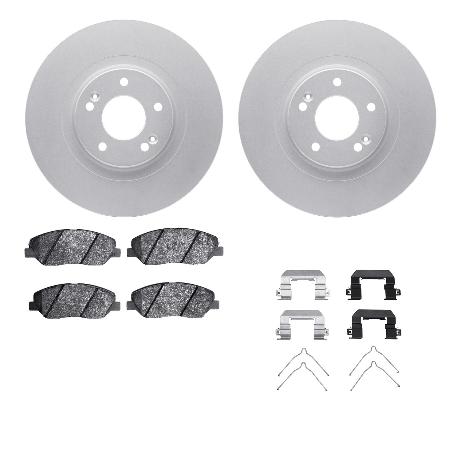 DFC GEOSPEC Coated Rotors with 5000 Brake Pads - Ceramic and Hardware