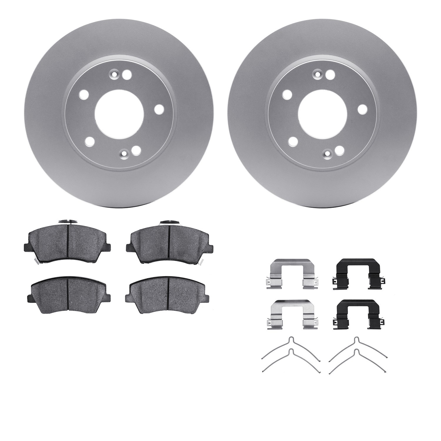 DFC GEOSPEC Coated Rotors with 5000 Brake Pads - Ceramic and Hardware