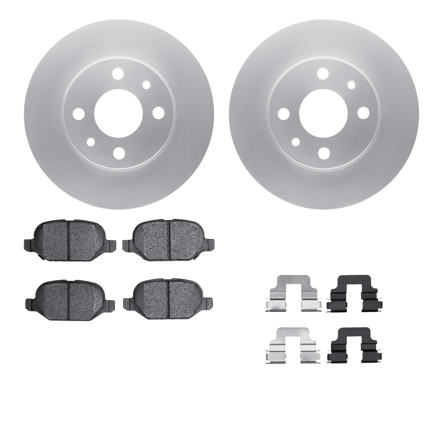 DFC GEOSPEC Coated Rotors with 5000 Brake Pads - Ceramic and Hardware