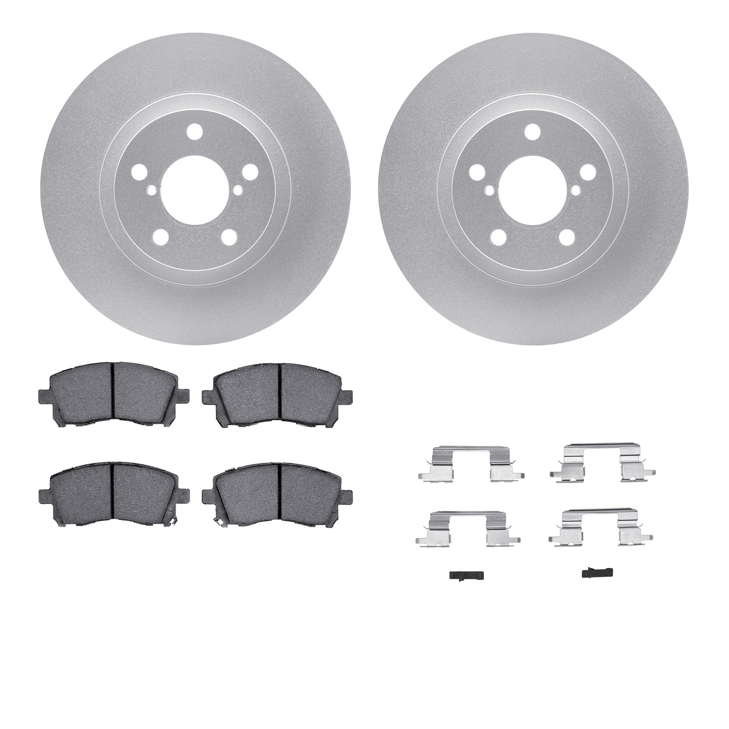DFC GEOSPEC Coated Rotors with 5000 Brake Pads - Ceramic and Hardware