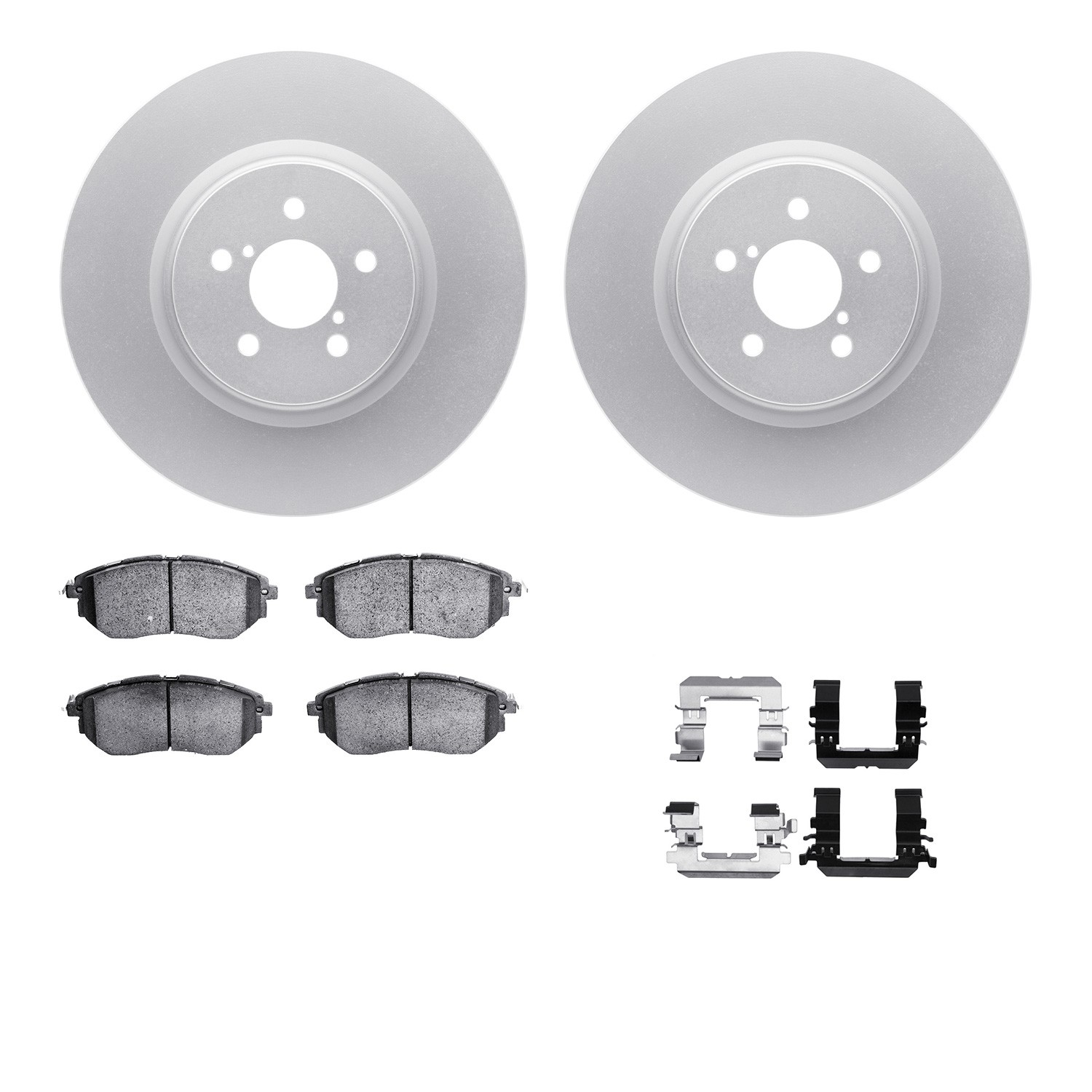 DFC GEOSPEC Coated Rotors with 5000 Brake Pads - Ceramic and Hardware
