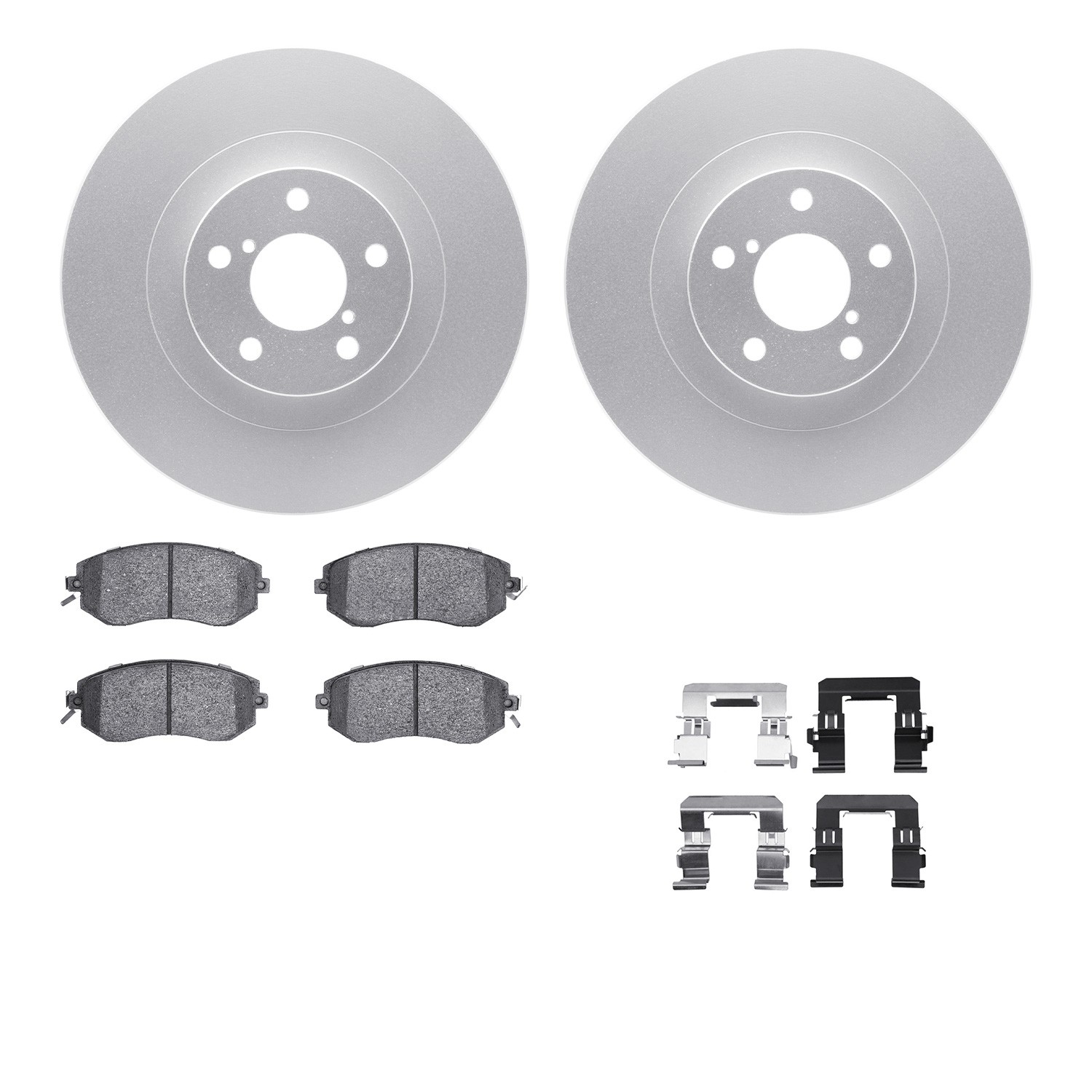 DFC GEOSPEC Coated Rotors with 5000 Brake Pads - Ceramic and Hardware
