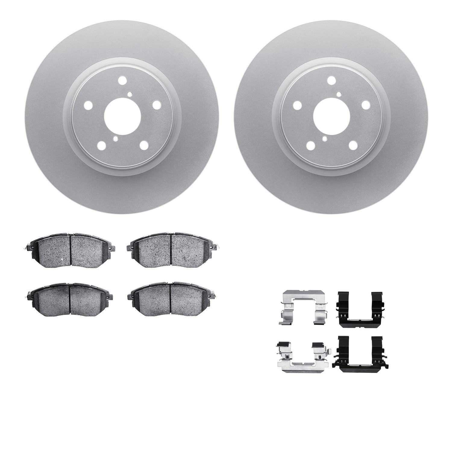 DFC GEOSPEC Coated Rotors with 5000 Brake Pads - Ceramic and Hardware