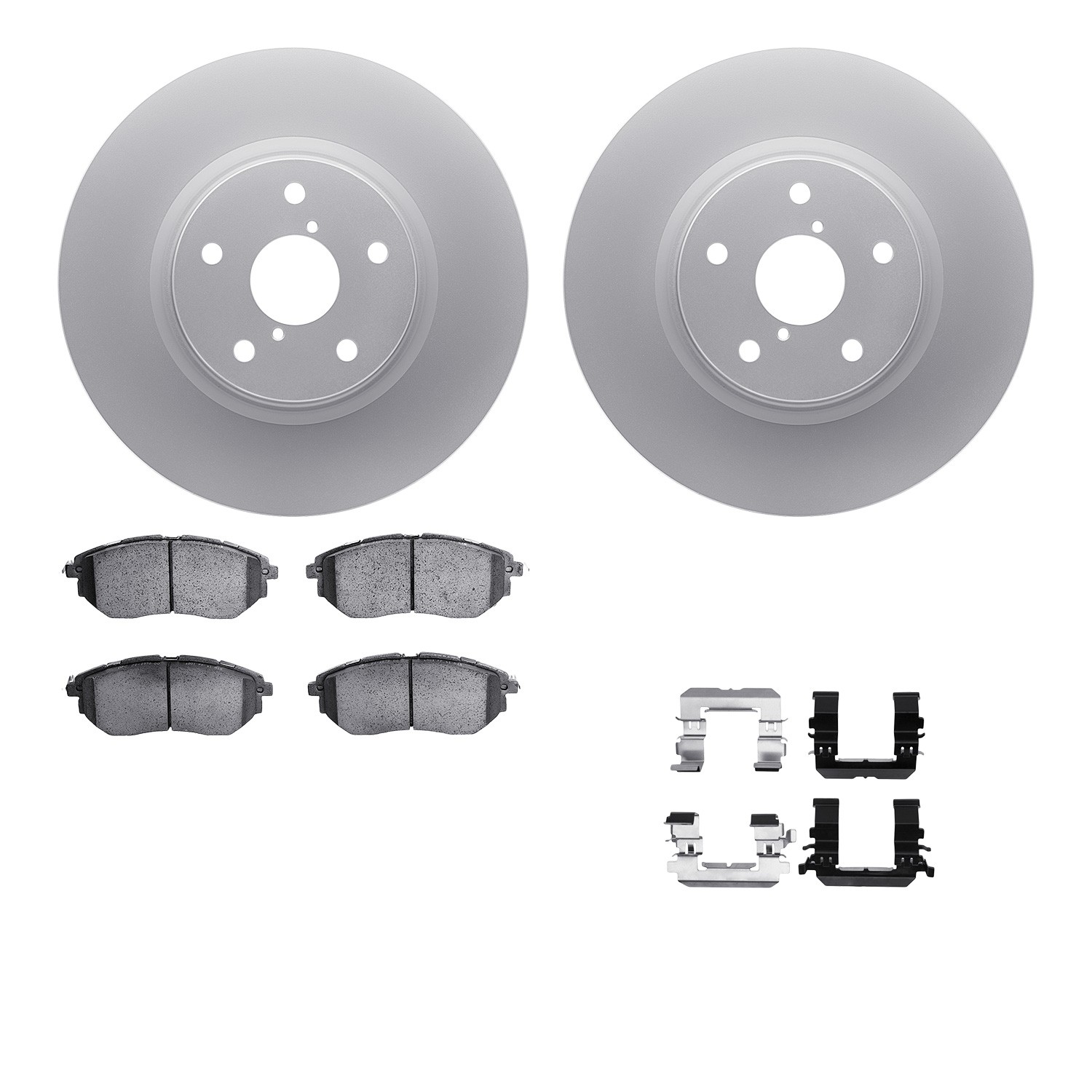 DFC GEOSPEC Coated Rotors with 5000 Brake Pads - Ceramic and Hardware