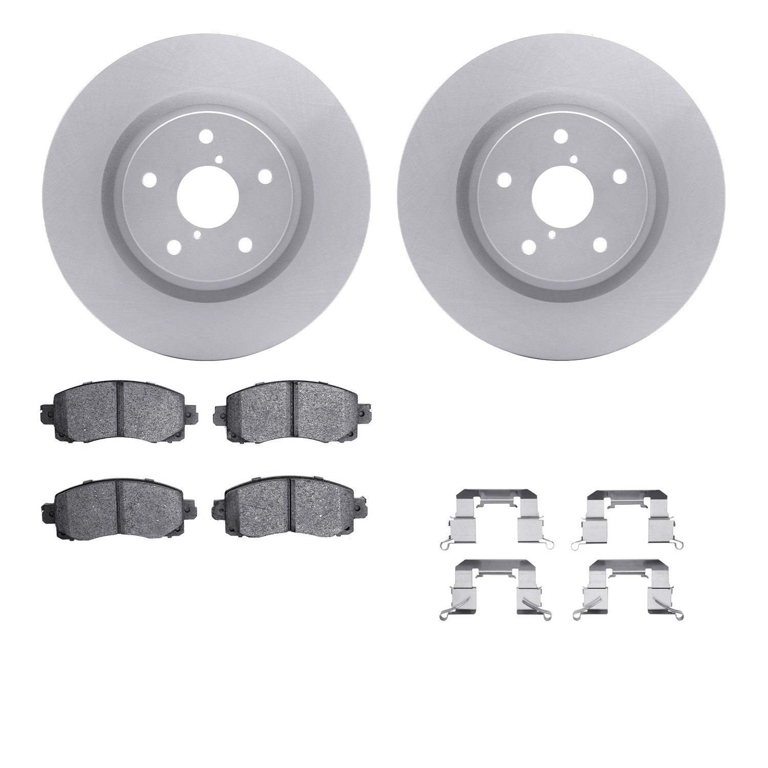 DFC GEOSPEC Coated Rotors with 5000 Brake Pads - Ceramic and Hardware