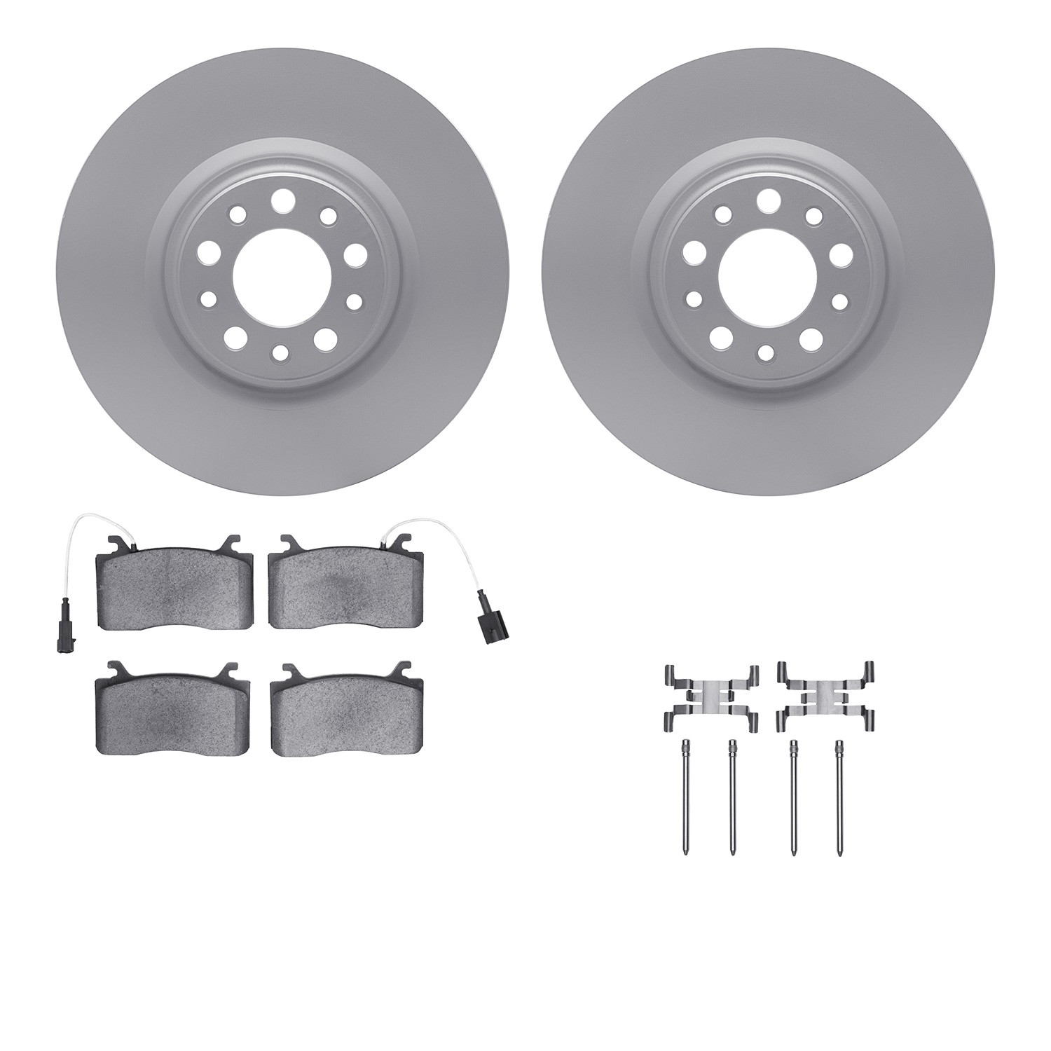 DFC GEOSPEC Coated Rotors with 5000 Brake Pads - Ceramic and Hardware