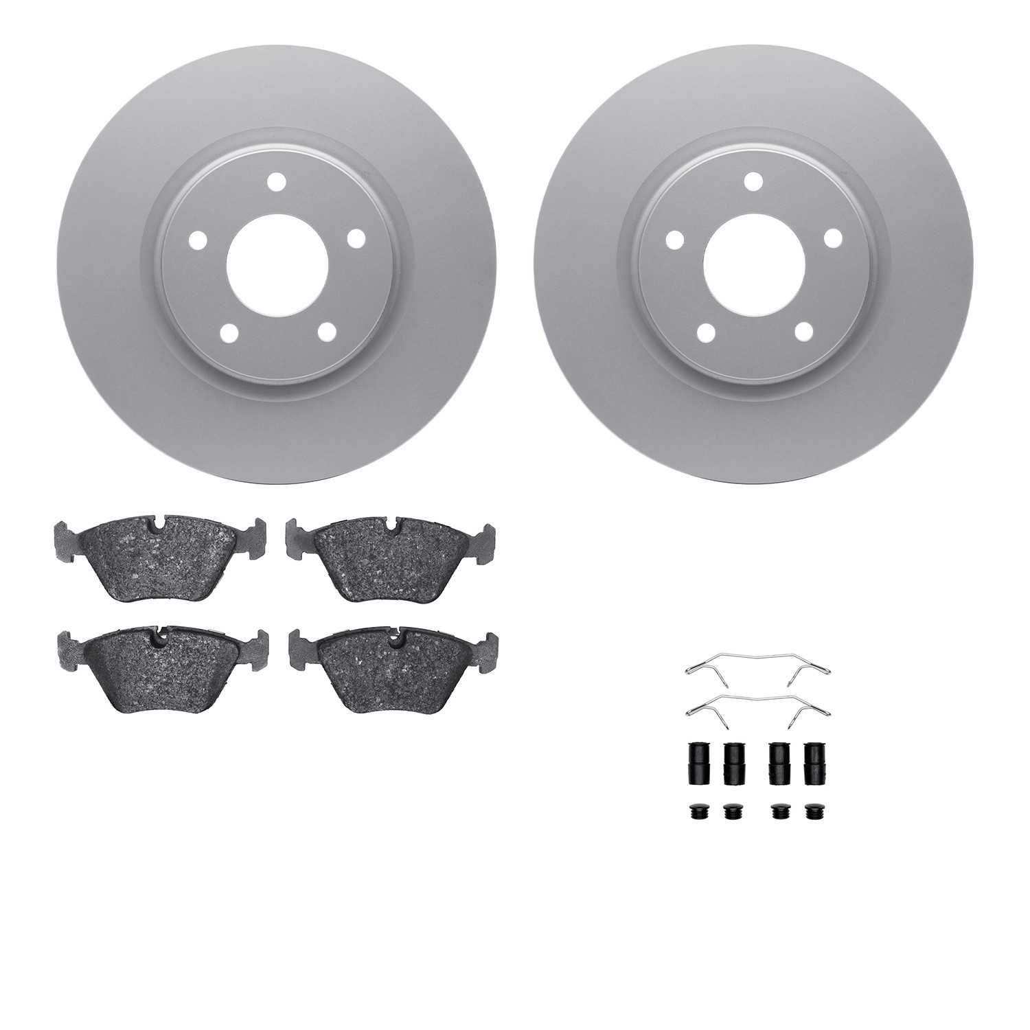 DFC GEOSPEC Coated Rotors with 5000 Brake Pads - Ceramic and Hardware