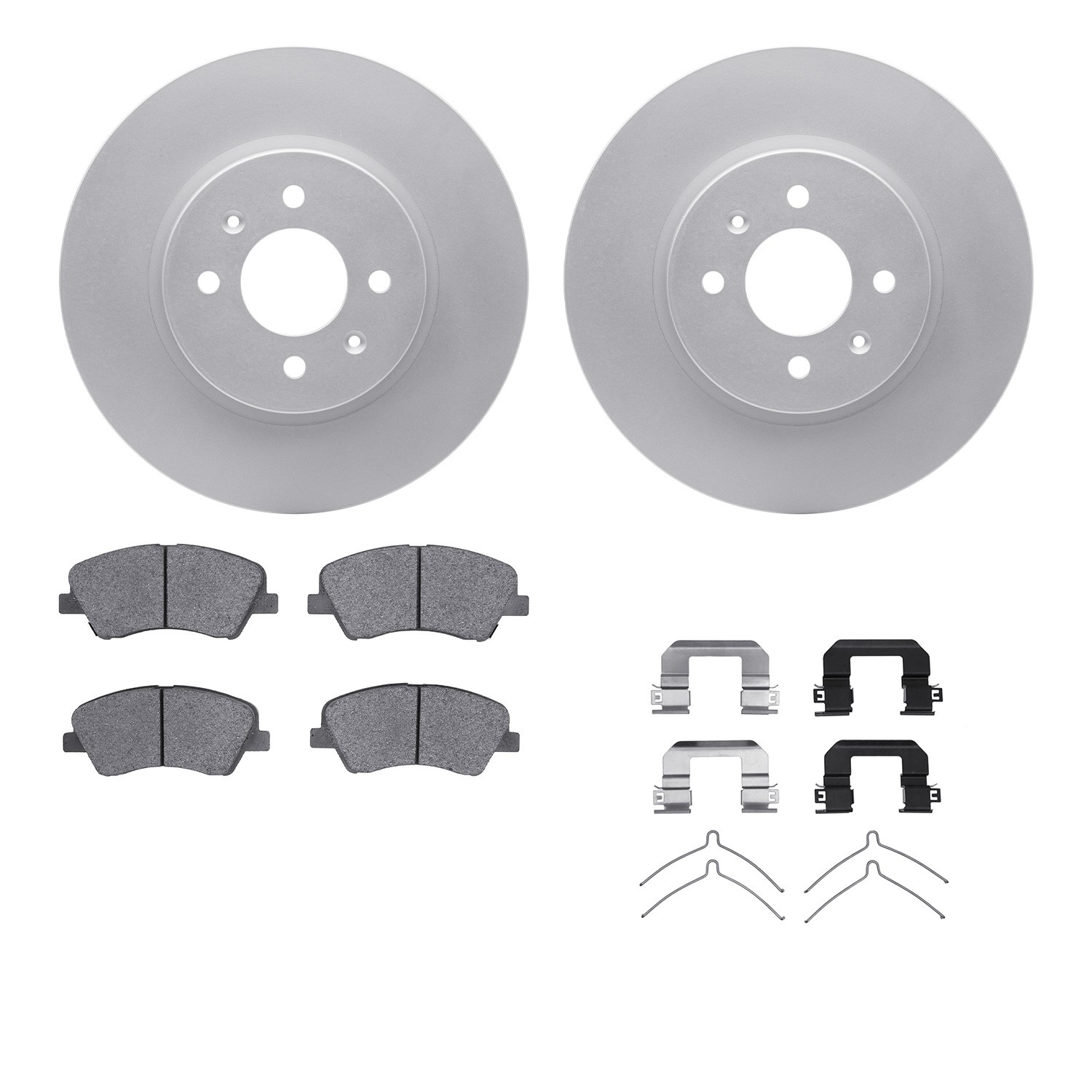 DFC GEOSPEC Coated Rotors with 5000 Brake Pads - Ceramic and Hardware