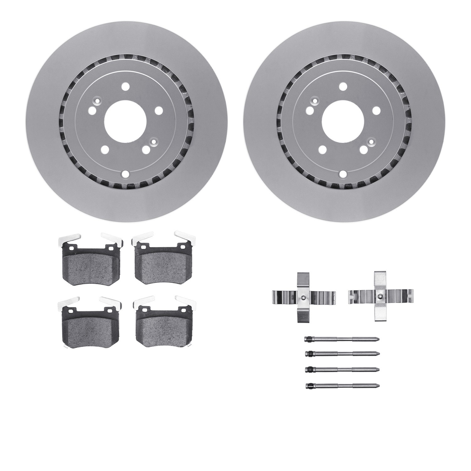 DFC Geospec Rotors with 5000 Advanced Brake Pads includes Hardware