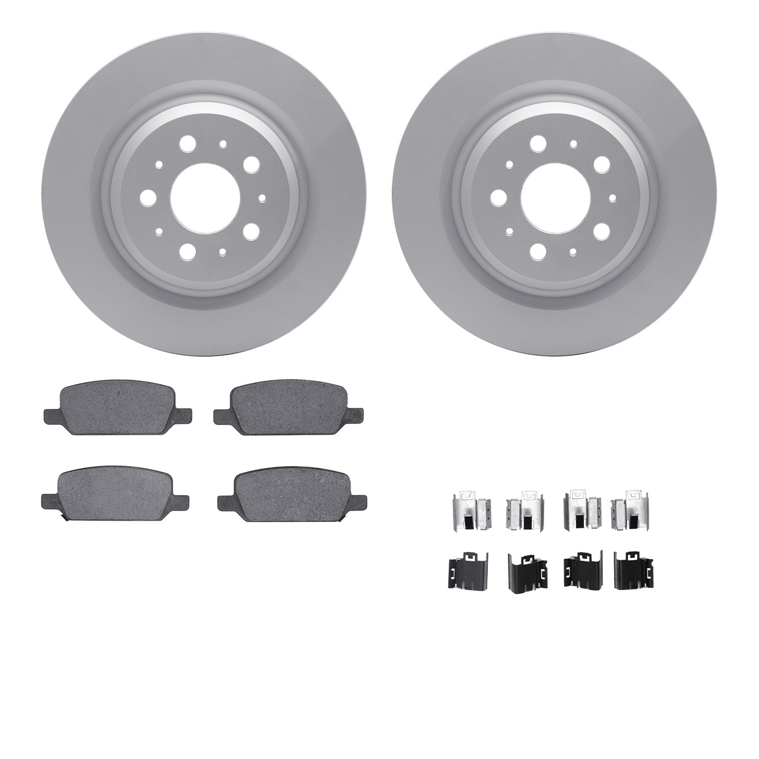 DFC Geospec Rotors with 5000 Advanced Brake Pads includes Hardware