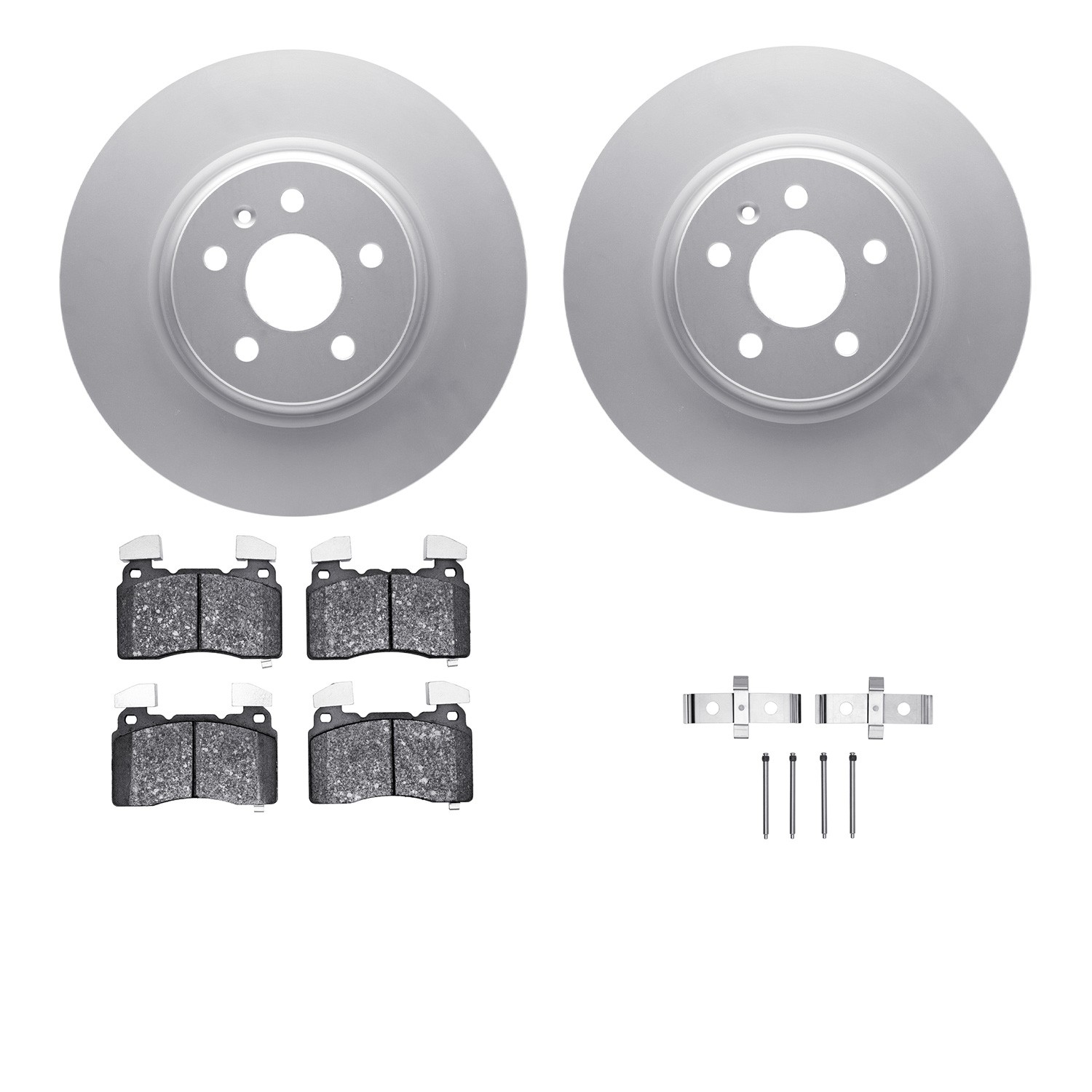 DFC GEOSPEC Coated Rotors with 5000 Brake Pads - Ceramic and Hardware
