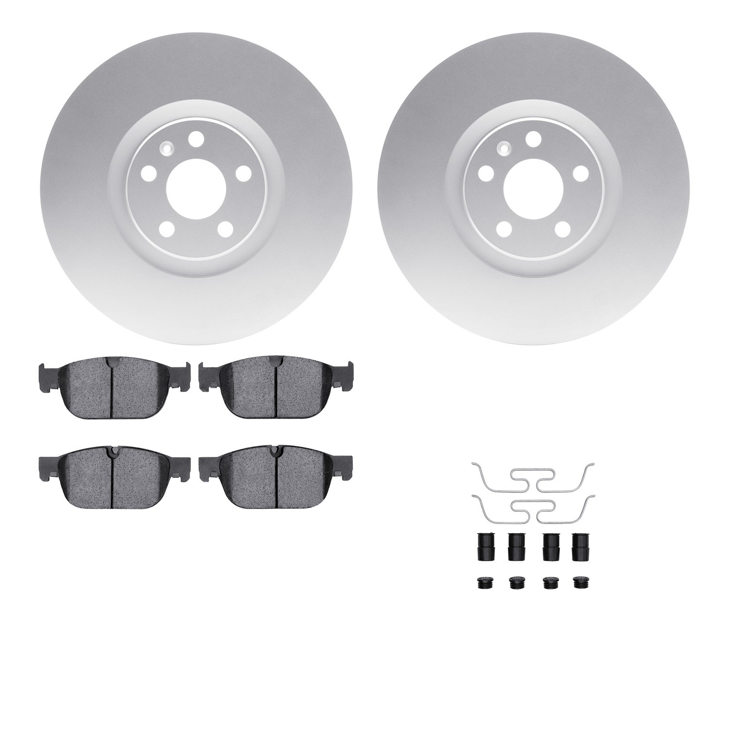 DFC GEOSPEC Coated Rotors with 5000 Brake Pads - Ceramic and Hardware