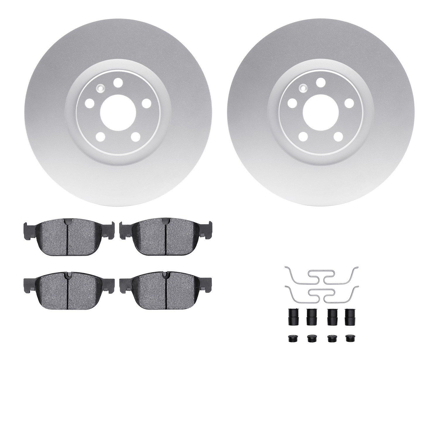 DFC GEOSPEC Coated Rotors with 5000 Brake Pads - Ceramic and Hardware