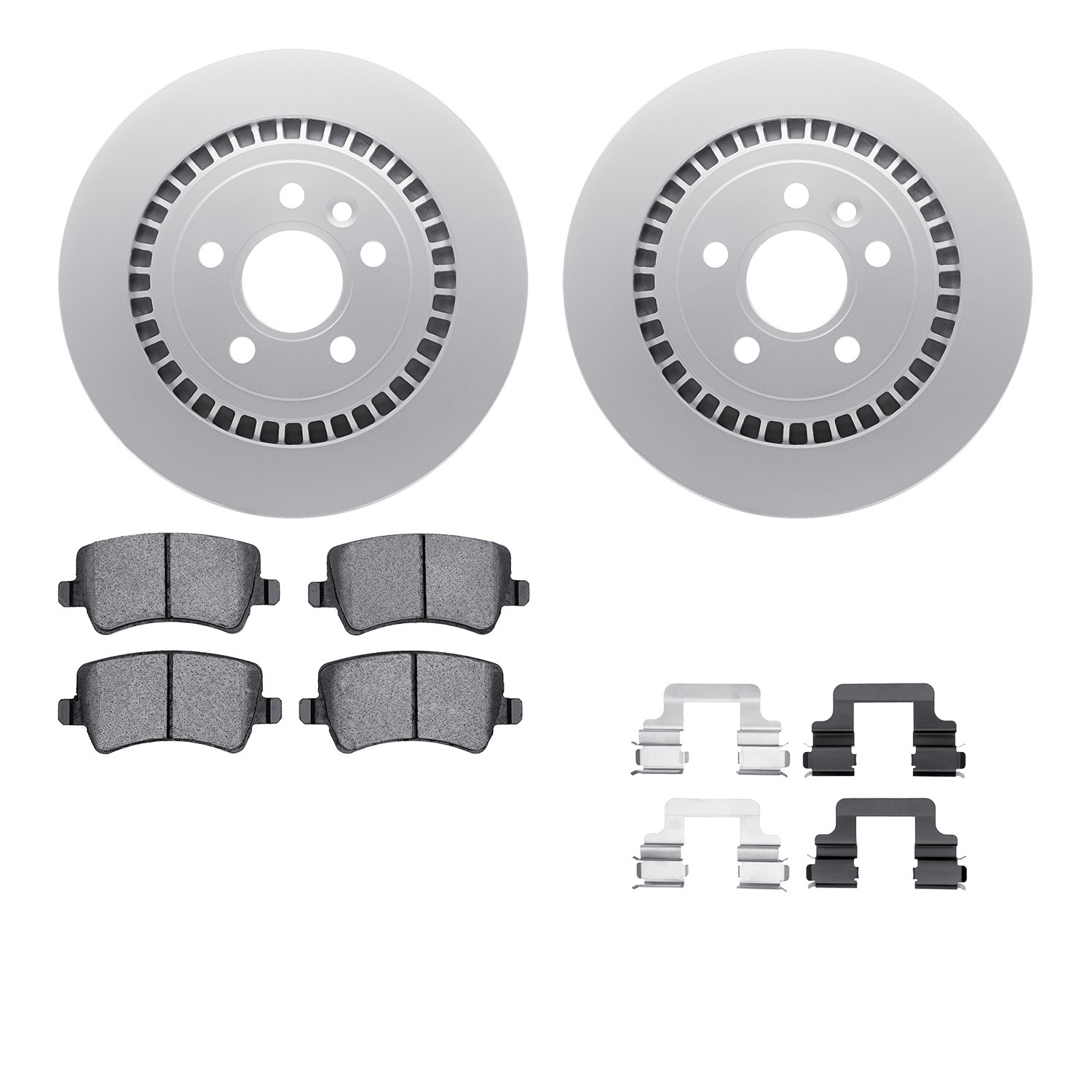 DFC GEOSPEC Coated Rotors with 5000 Brake Pads - Ceramic and Hardware