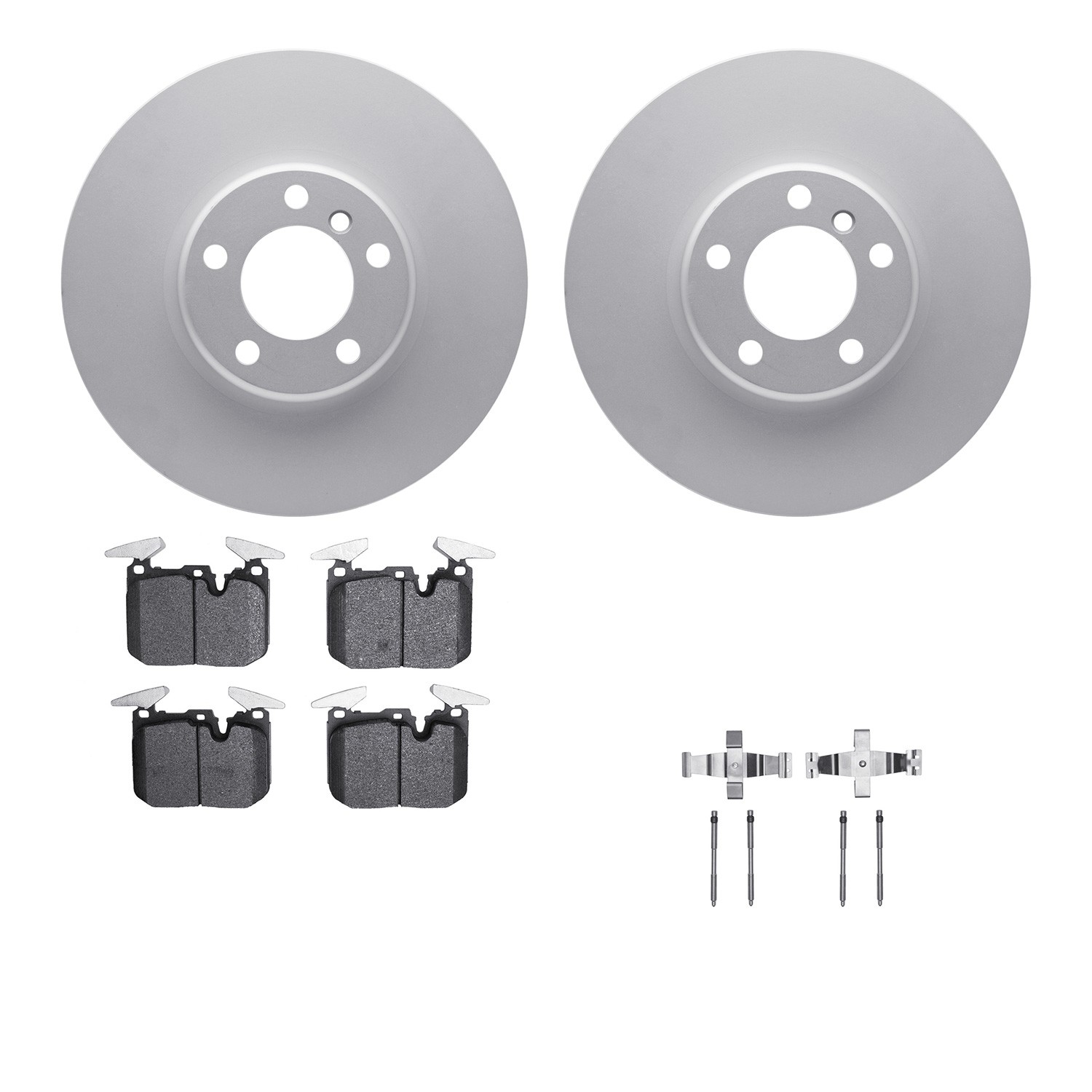 DFC GEOSPEC Coated Rotors with 5000 Brake Pads - Ceramic and Hardware